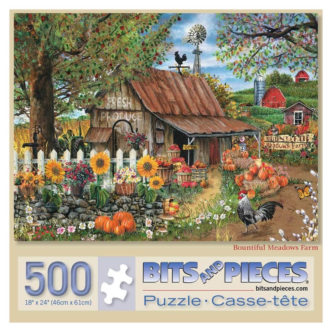 Rompecabezas 500 Piezas Bits and Pieces Granja Thomas Wood