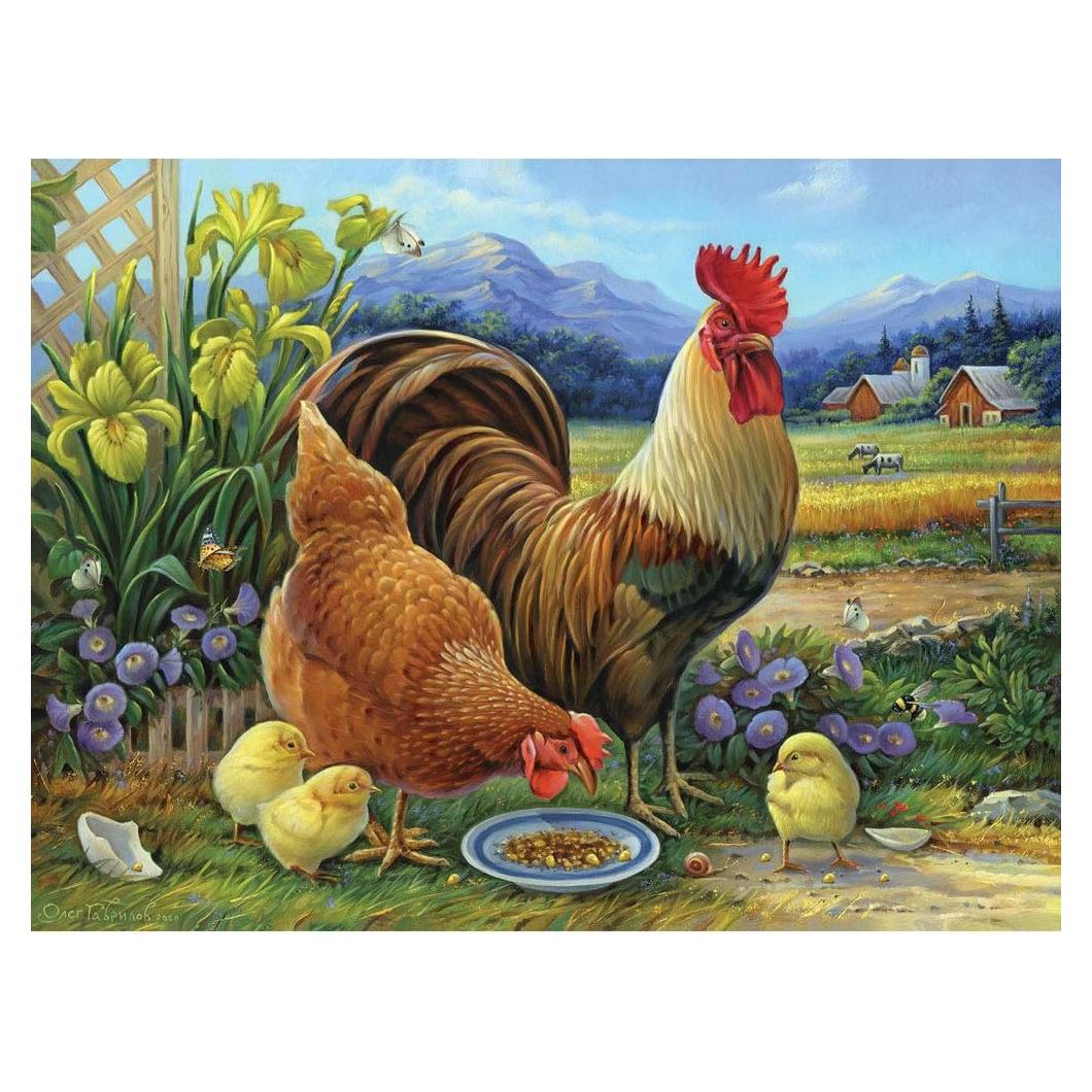 Rompecabezas 300 Piezas Bits and Pieces Gallo Ámbar 48x61 cm