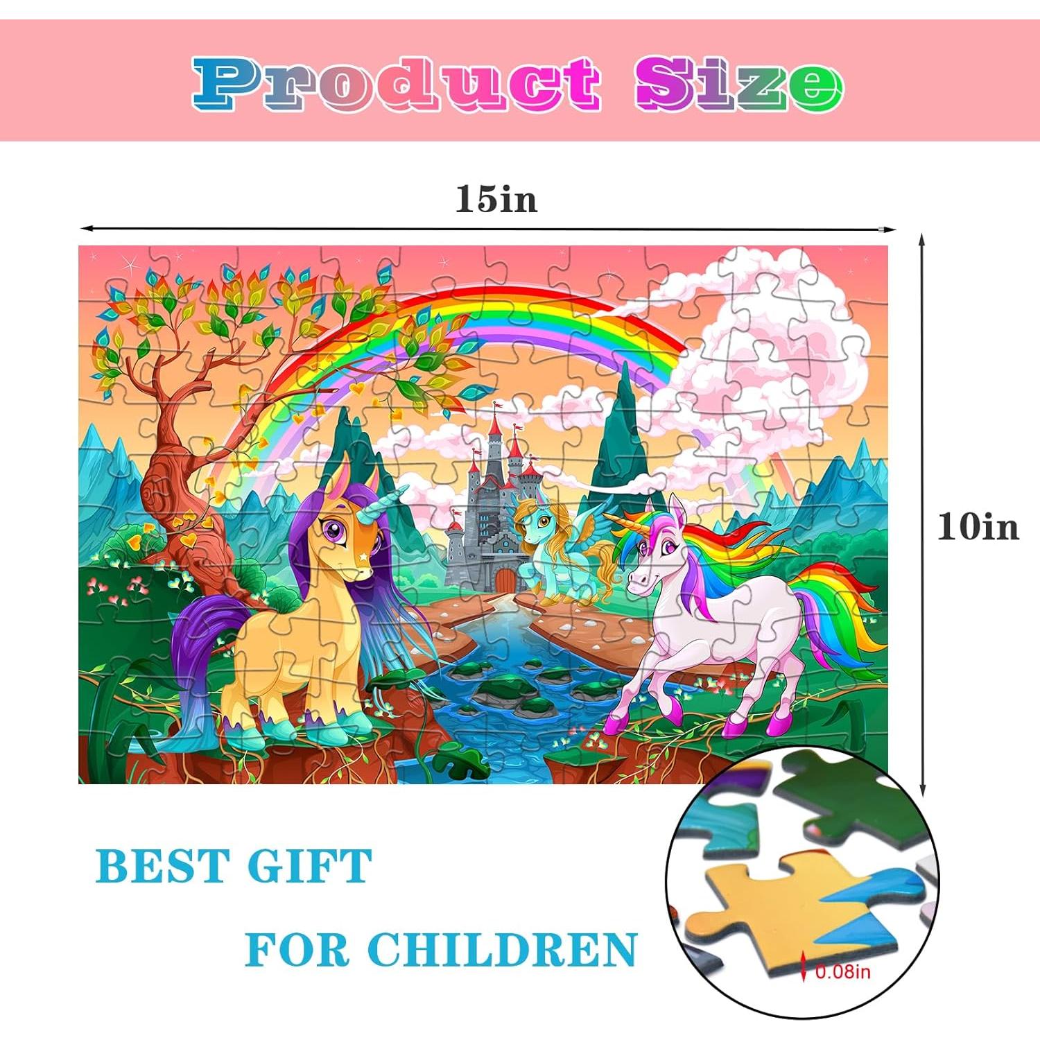 Rompecabezas Castillo 100 Piezas HUADADA para Niños 4-8 Años