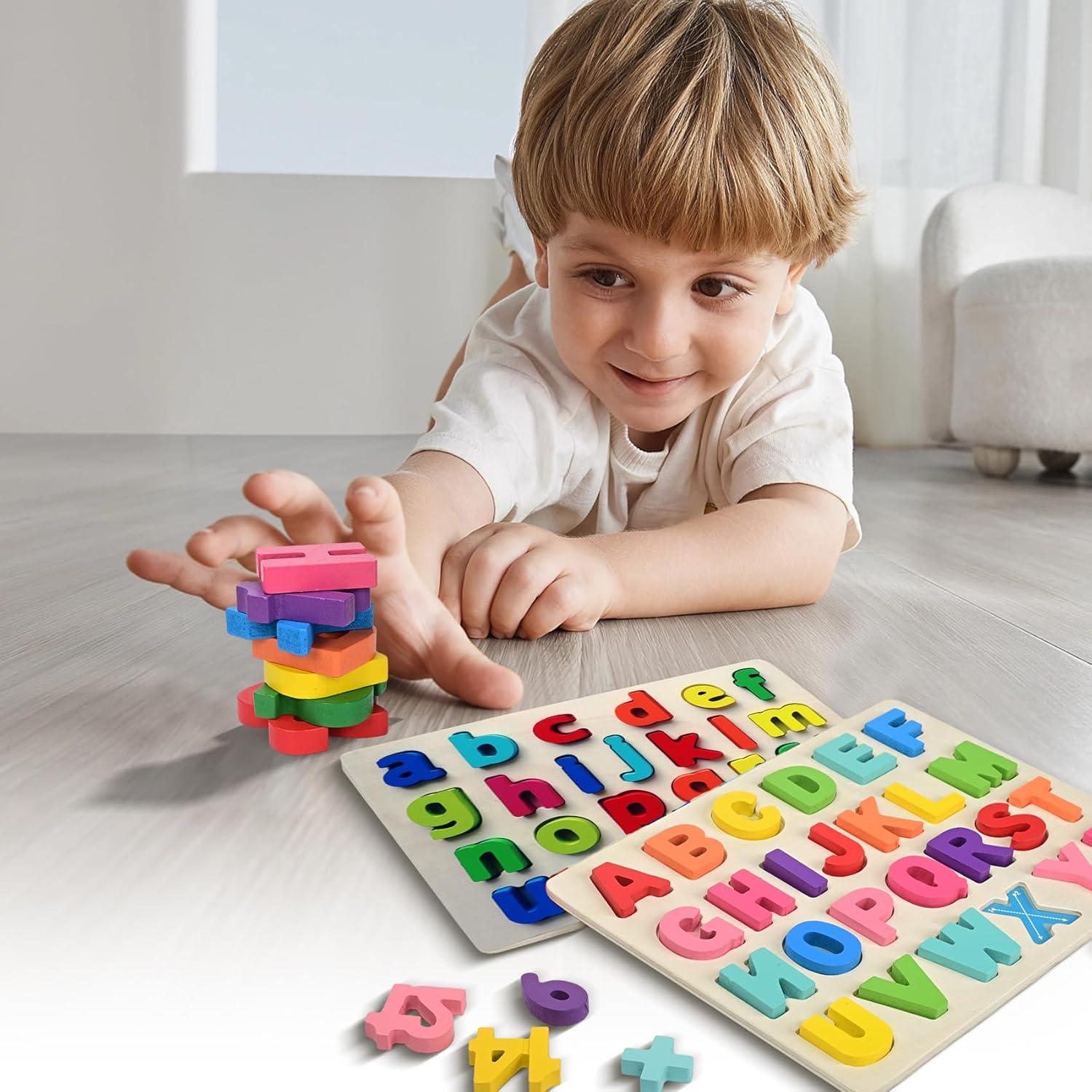 Rompecabezas de Madera ABC ScienSta 2 en 1 para Niños