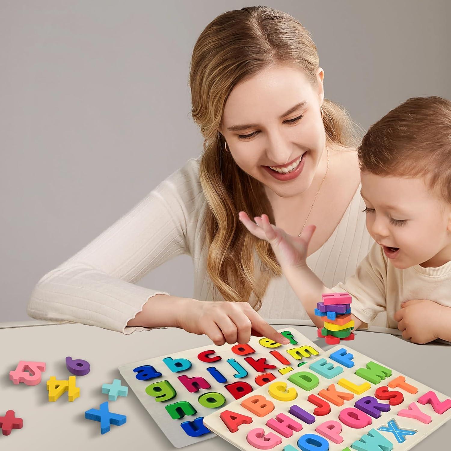 Rompecabezas de Madera ABC ScienSta 2 en 1 para Niños