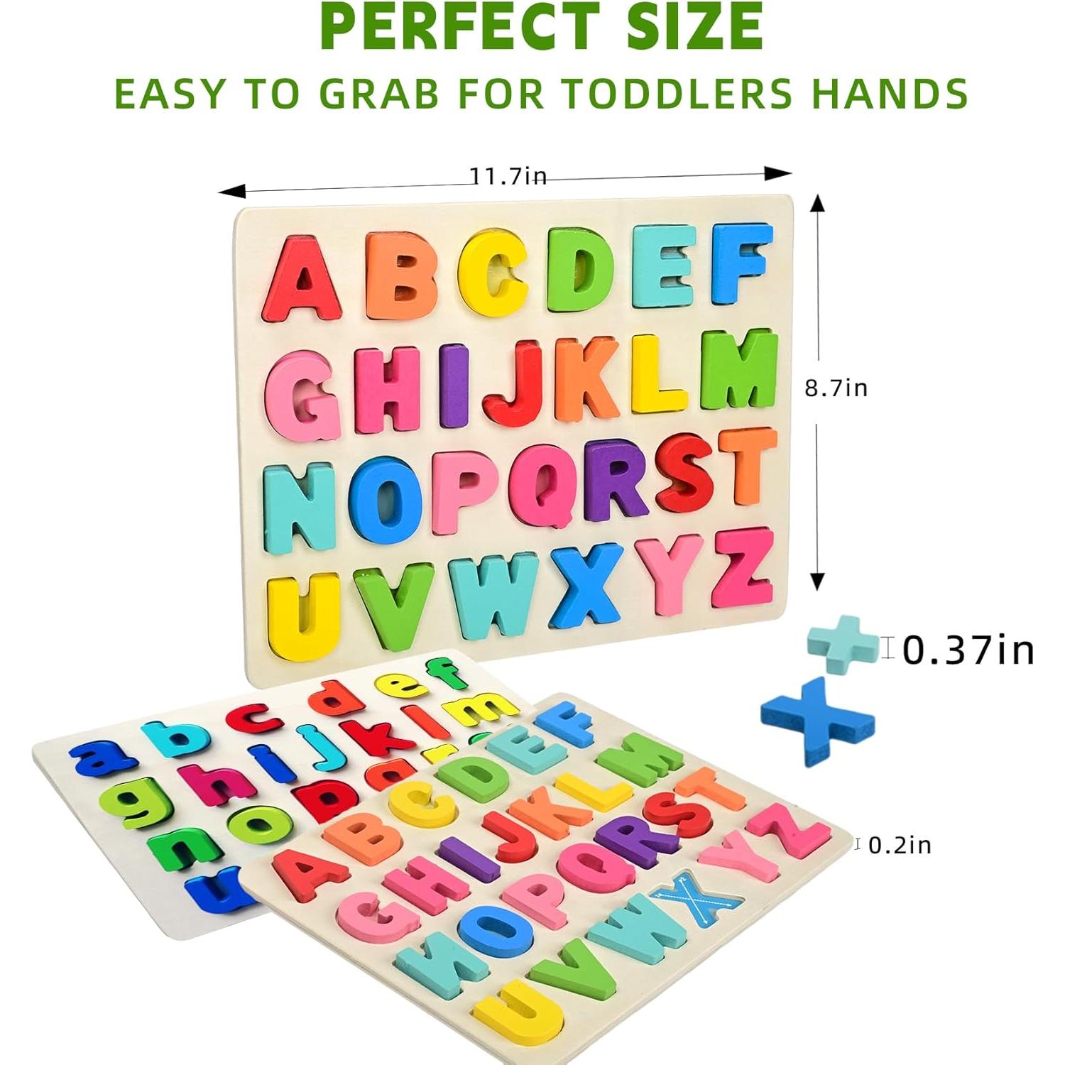 Rompecabezas de Madera ABC ScienSta 2 en 1 para Niños