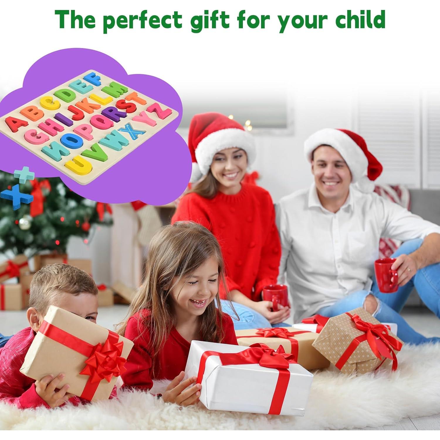 Rompecabezas de Madera ABC ScienSta 2 en 1 para Niños