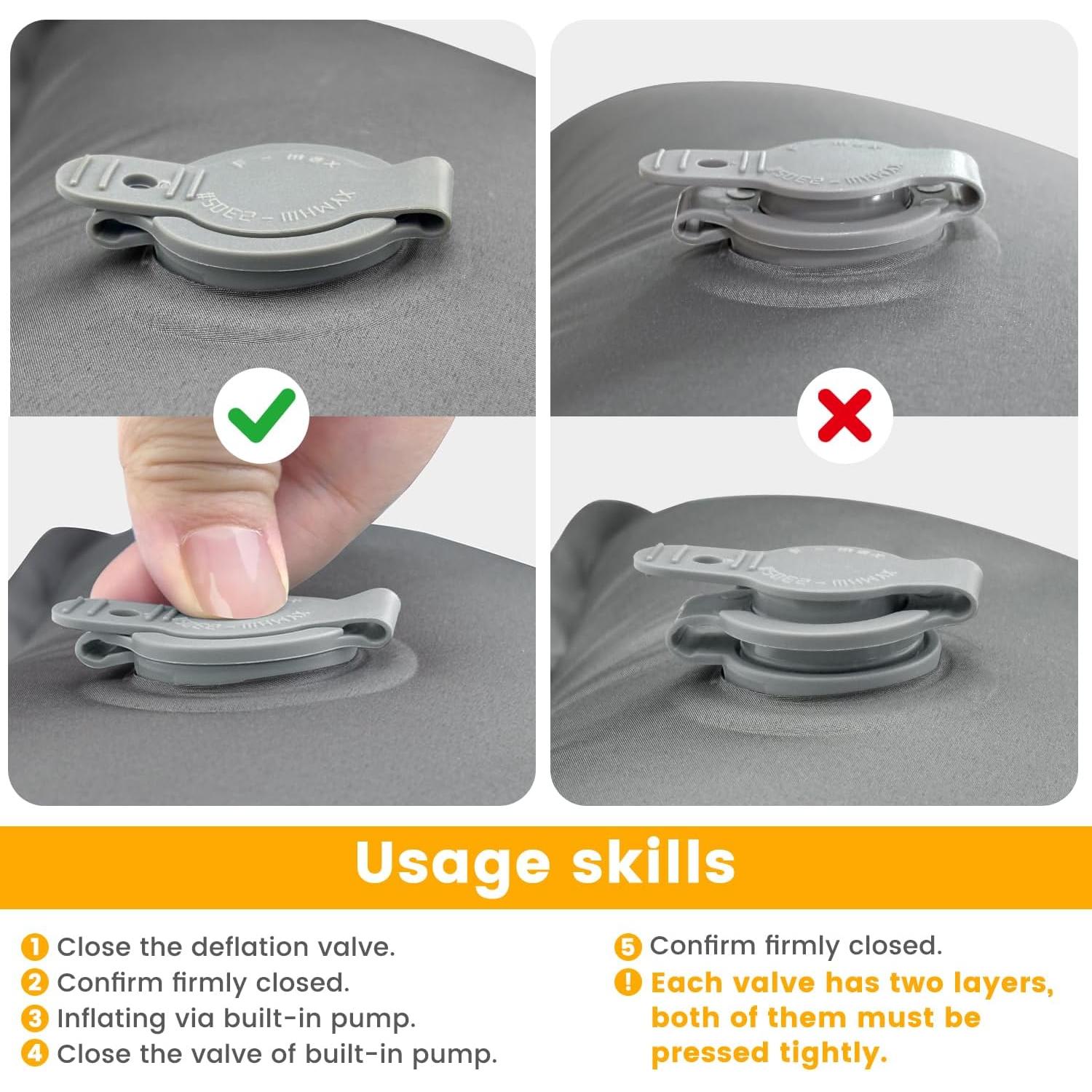 Colchoneta de Camping Inflable Oramoose SD-05 200x70cm 10cm Grosor