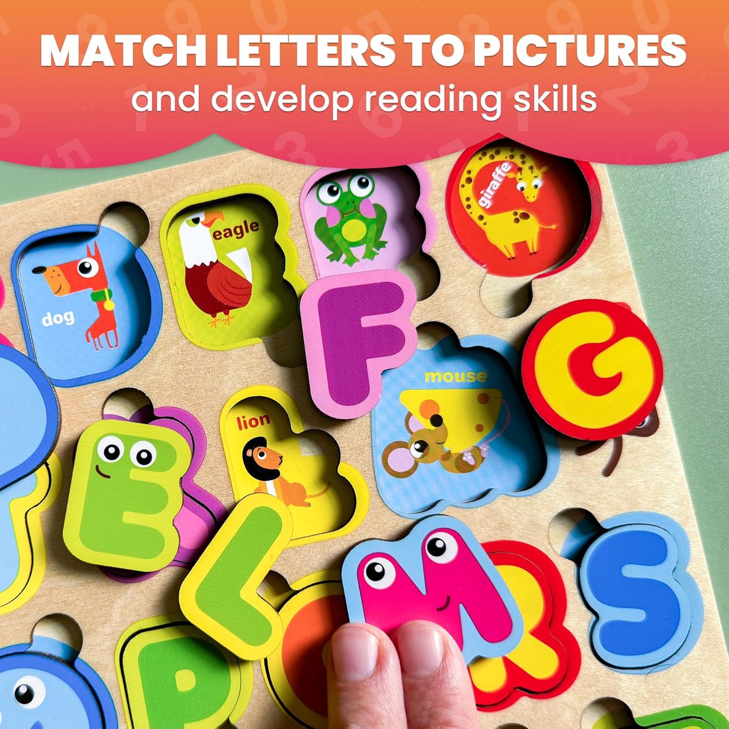 Puzzle Montessori Alfabeto Quokka Madera 24,89x18,74cm