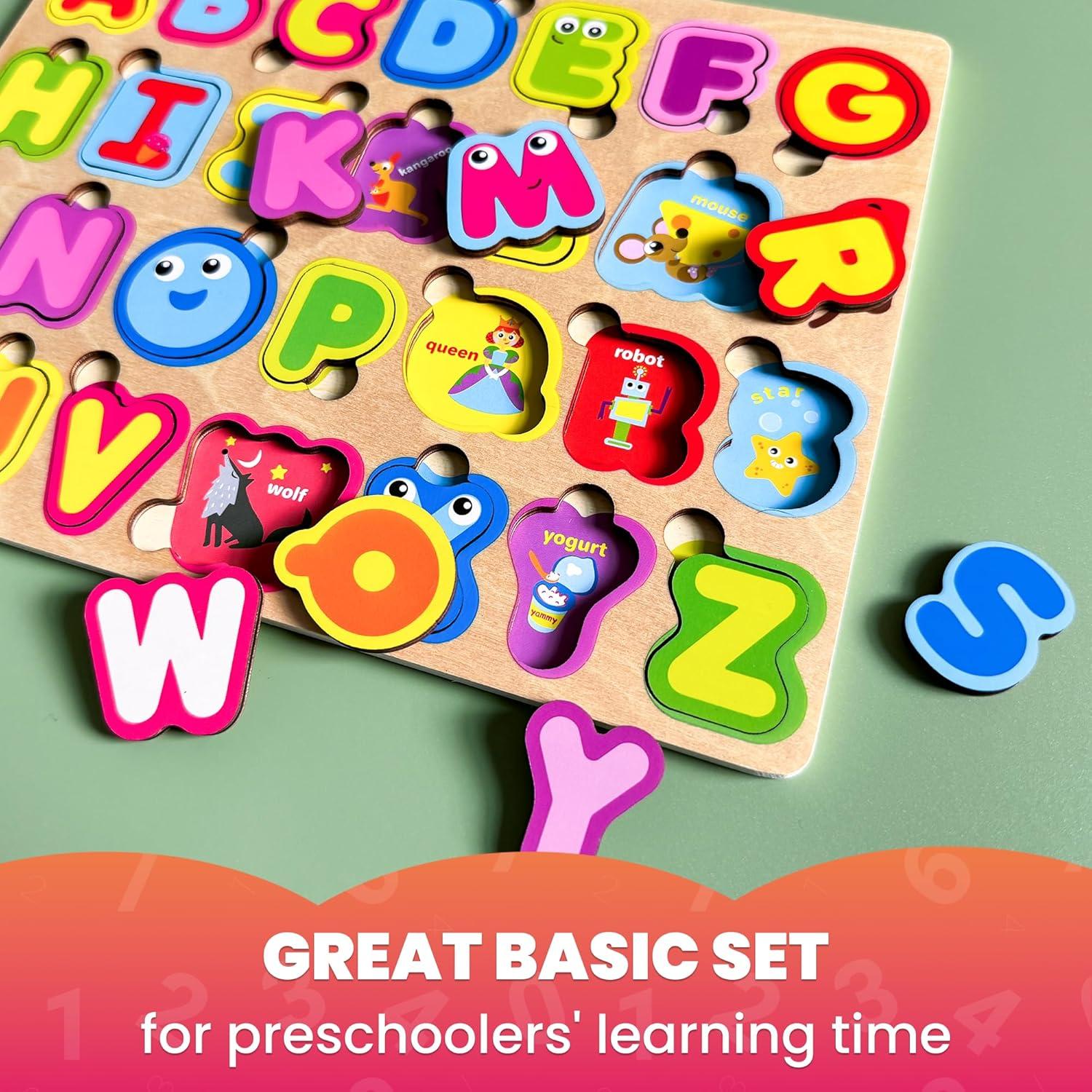 Puzzle Montessori Alfabeto Quokka Madera 24,89x18,74cm