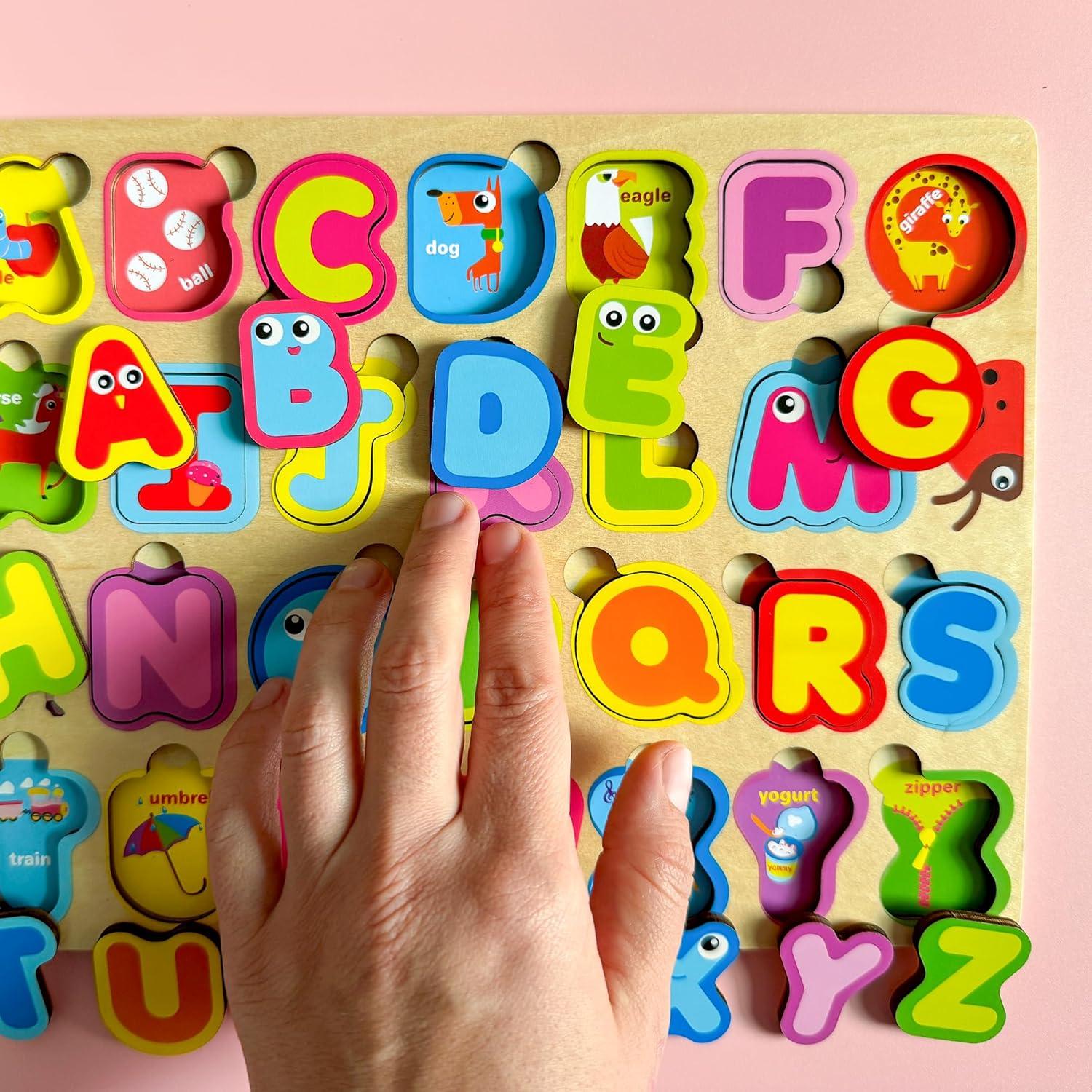 Puzzle Montessori Alfabeto Quokka Madera 24,89x18,74cm