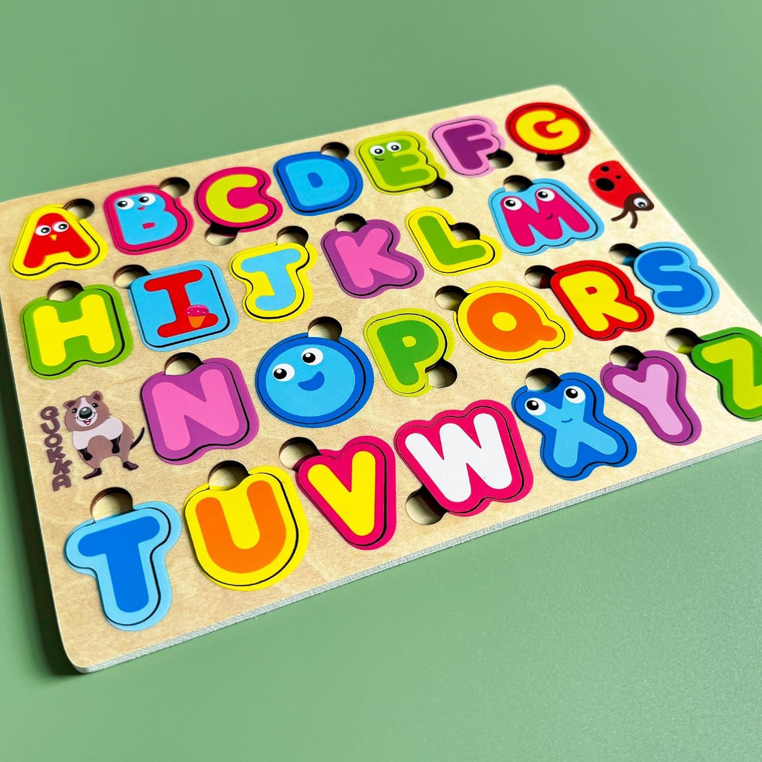 Puzzle Montessori Alfabeto Quokka Madera 24,89x18,74cm