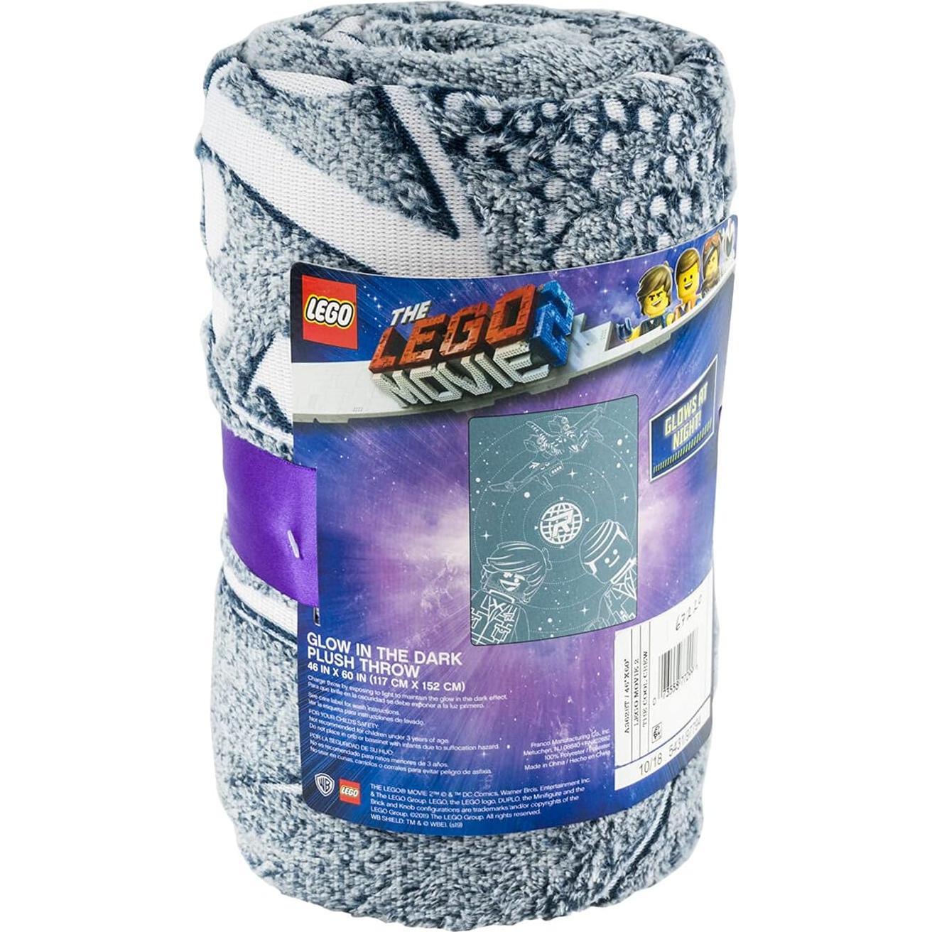 Manta de Peluche DC Comics Lego 2 Brilla en la Oscuridad 101x152