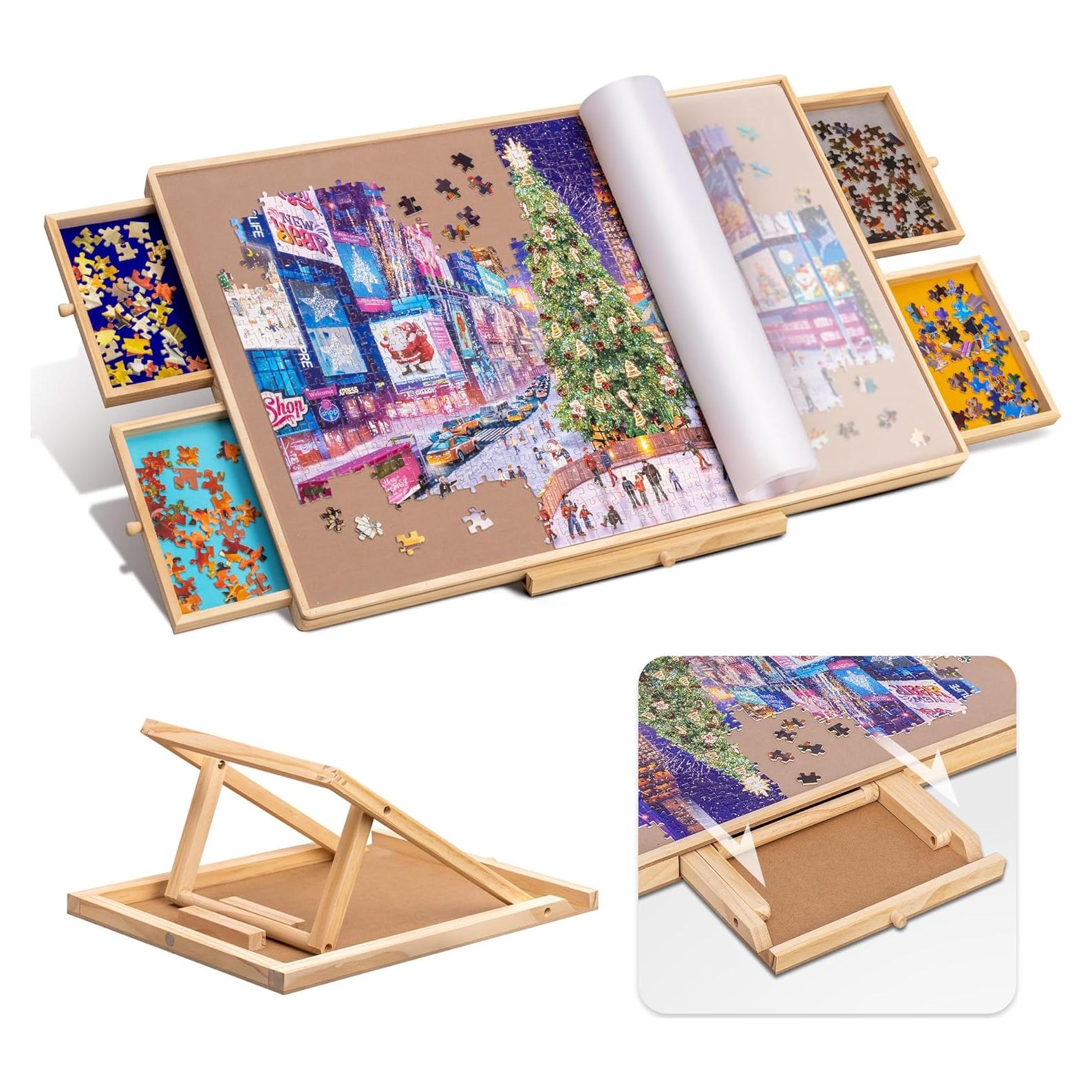 Mesa de Rompecabezas Tektalk con Soporte Ajustable 75x50cm