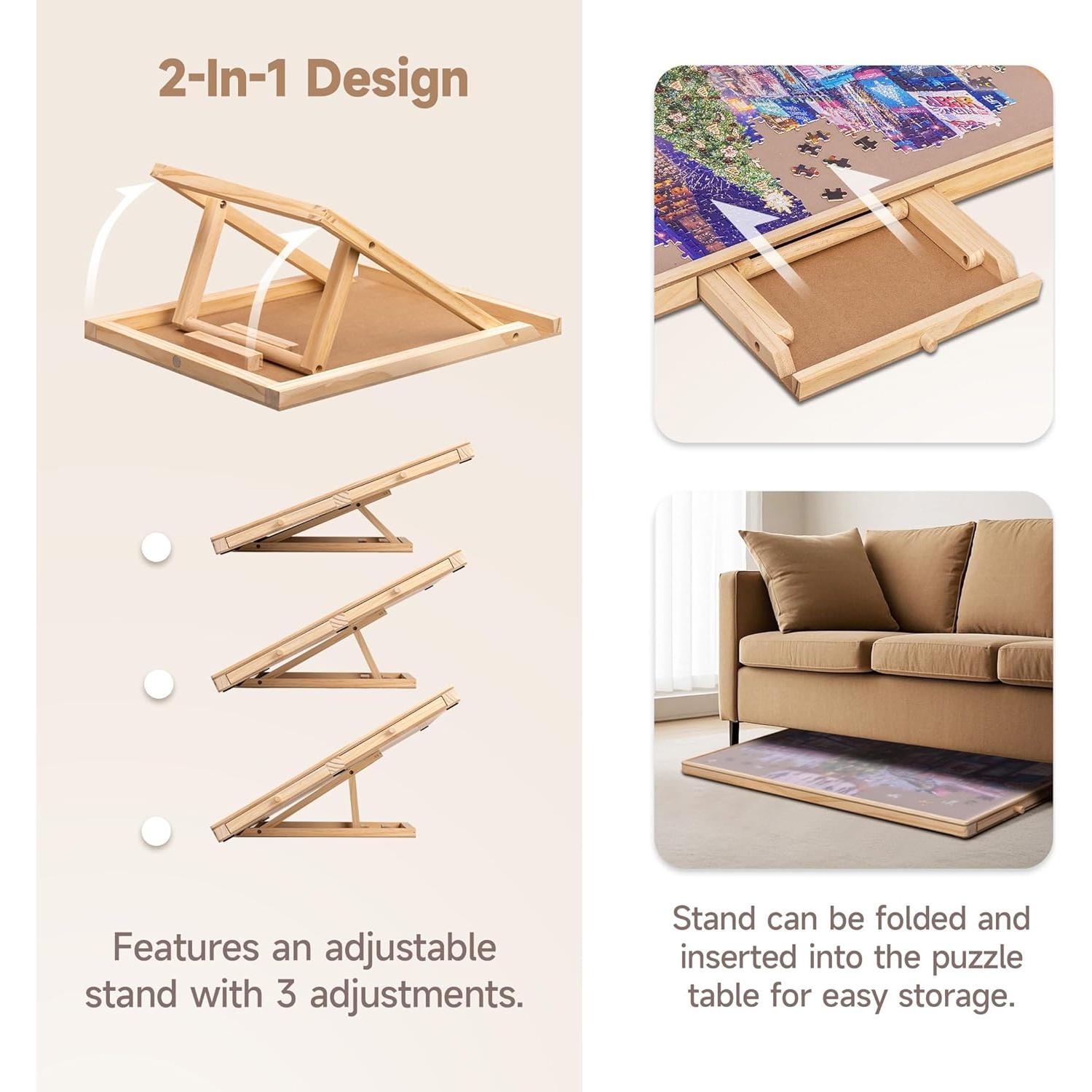 Mesa de Rompecabezas Tektalk con Soporte Ajustable 75x50cm