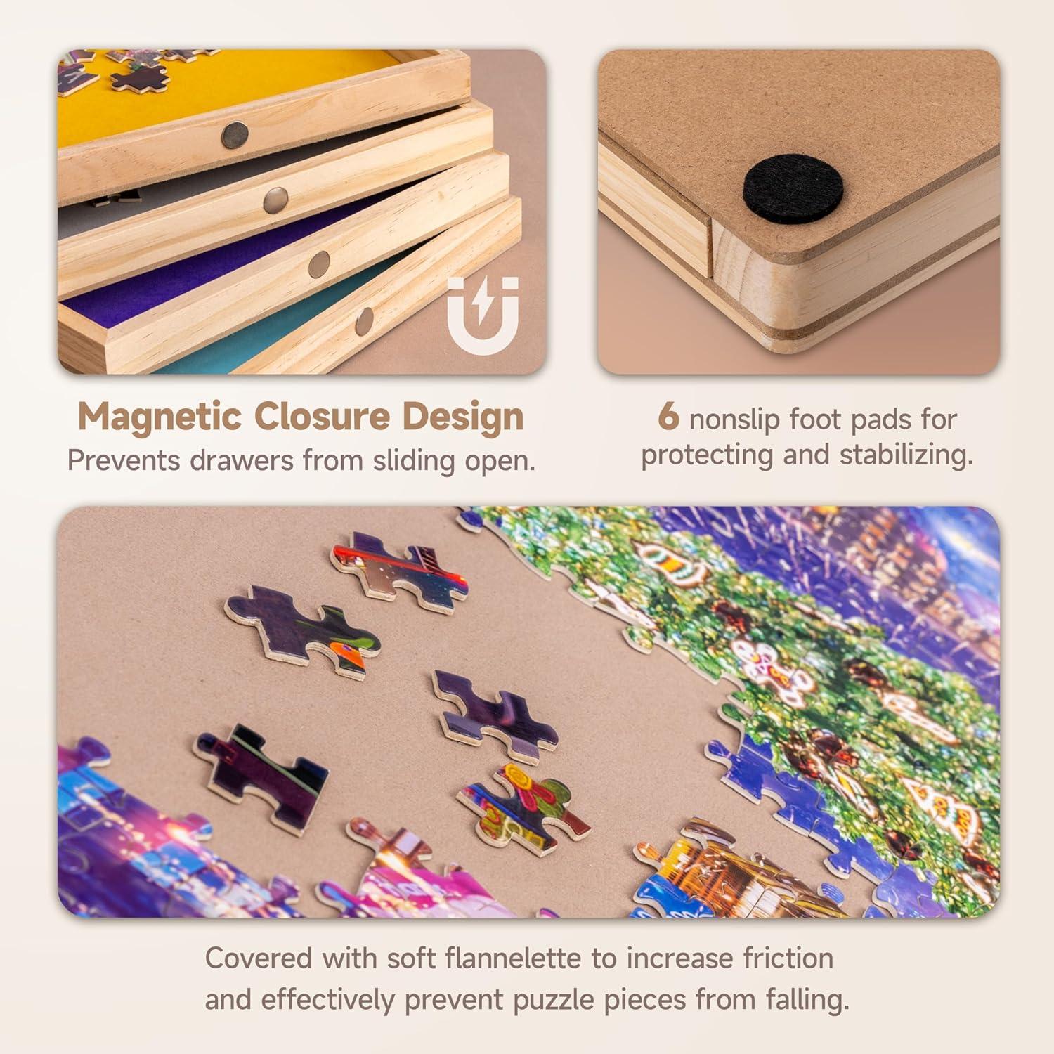 Mesa de Rompecabezas Tektalk con Soporte Ajustable 75x50cm