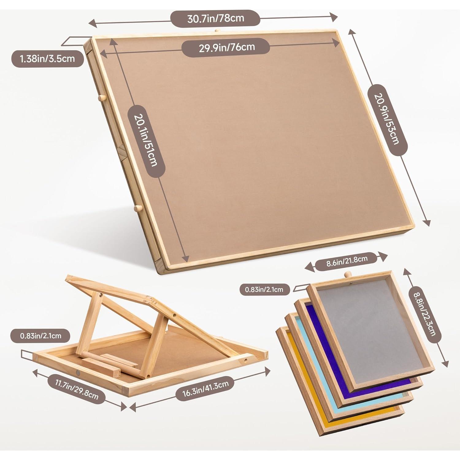 Mesa de Rompecabezas Tektalk con Soporte Ajustable 75x50cm