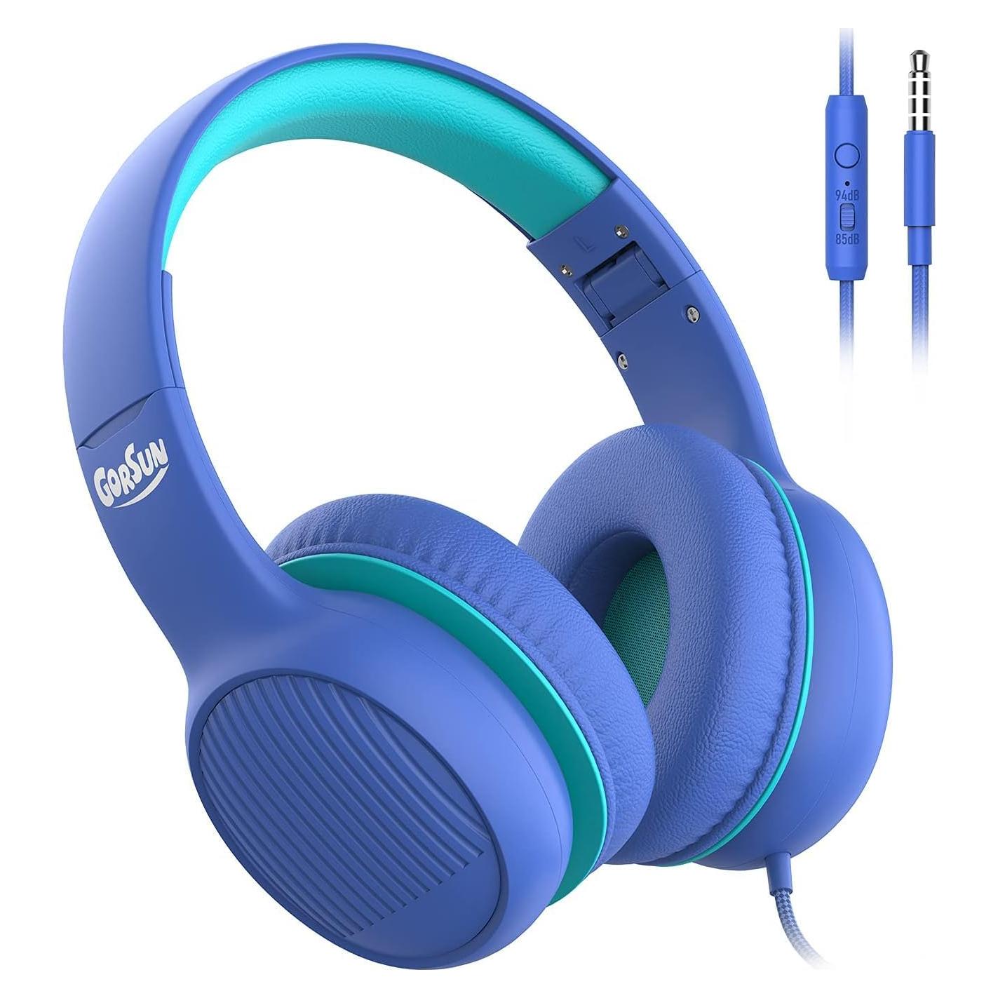 Auriculares con Cable Gorsun GS-A66 para Niños Azul 85dB
