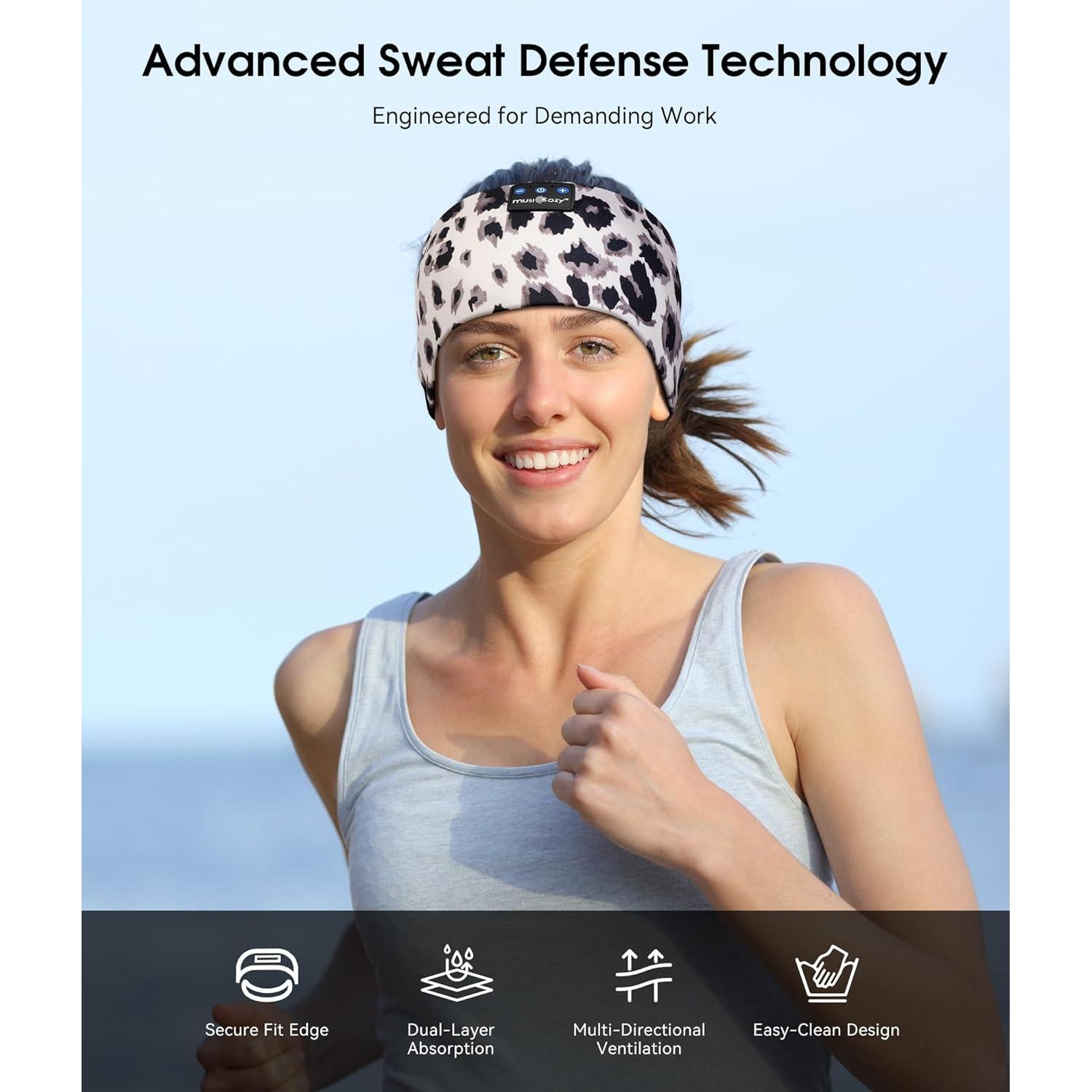 Auriculares Bluetooth 5.4 MUSICOZY con Banda para la Cabeza