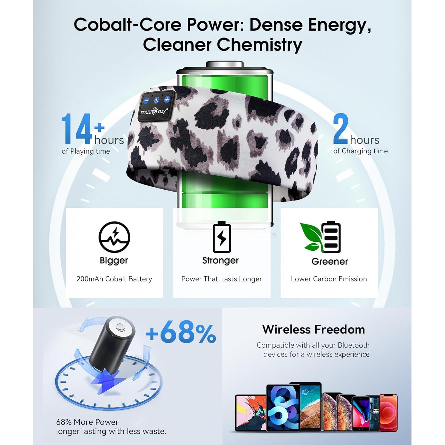 Auriculares Bluetooth 5.4 MUSICOZY con Banda para la Cabeza