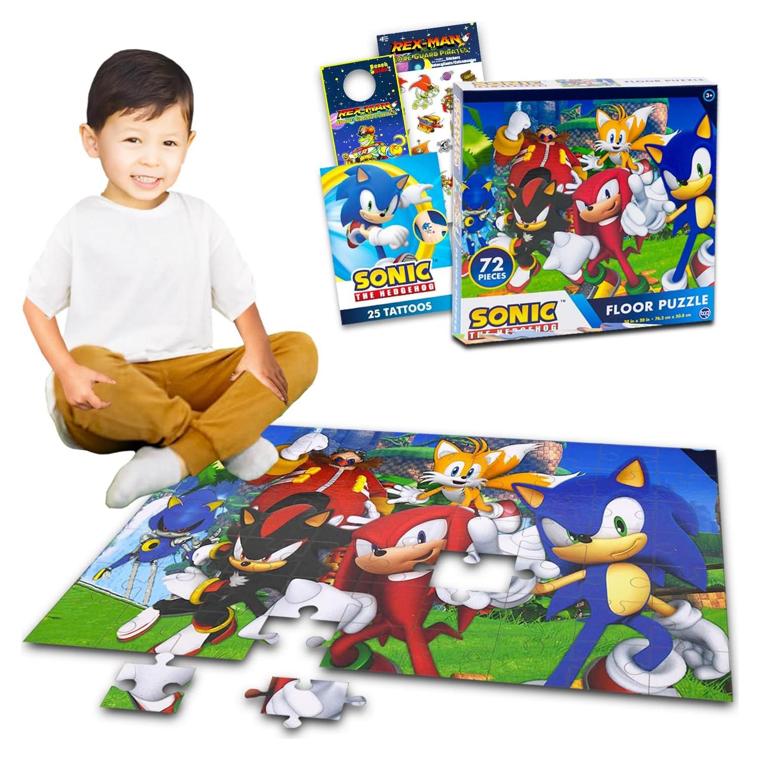 Rompecabezas de Suelo Sonic the Hedgehog 72 Piezas 50,8x76,2cm