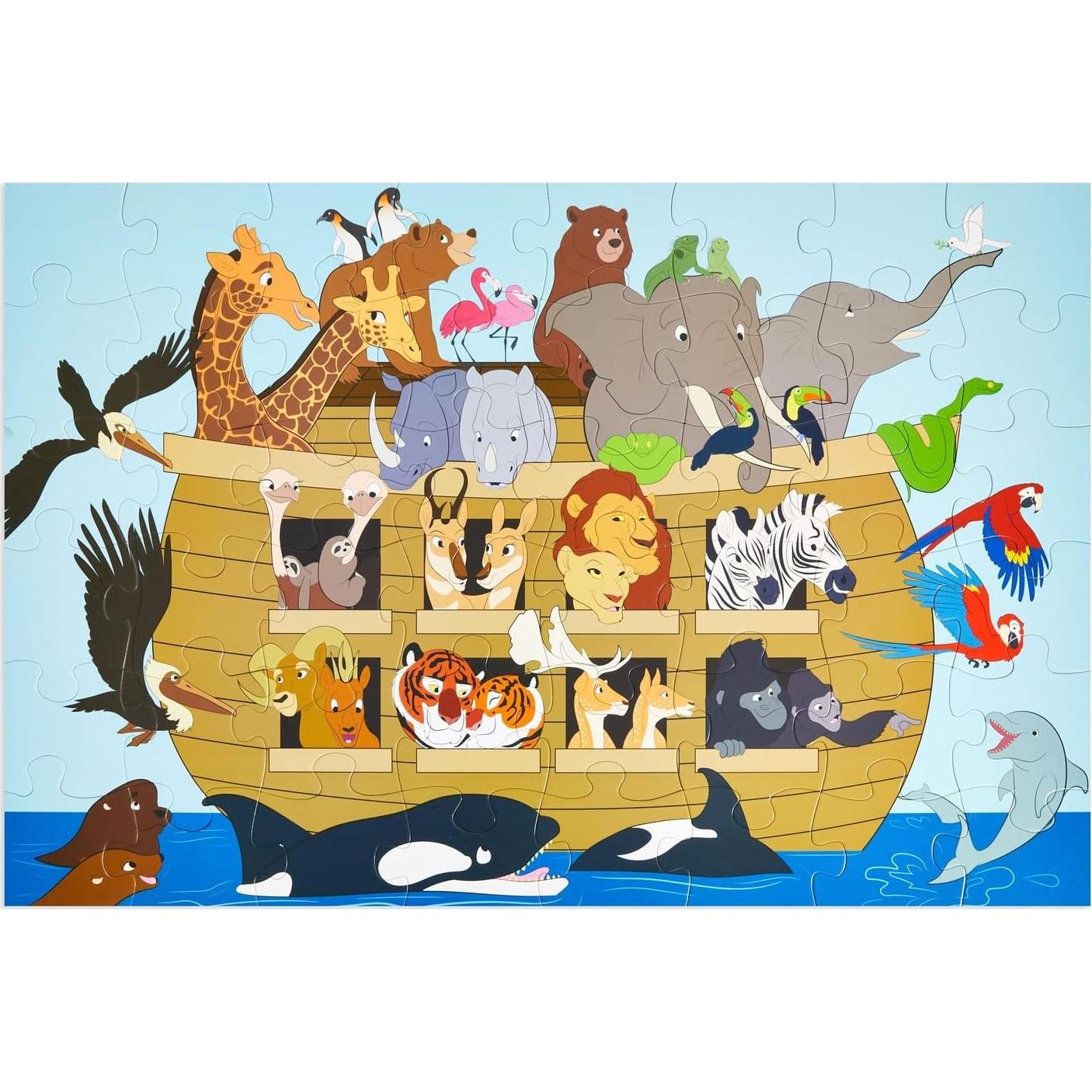Rompecabezas de Piso Jumbo Juvale Arca de Noé 48 Piezas