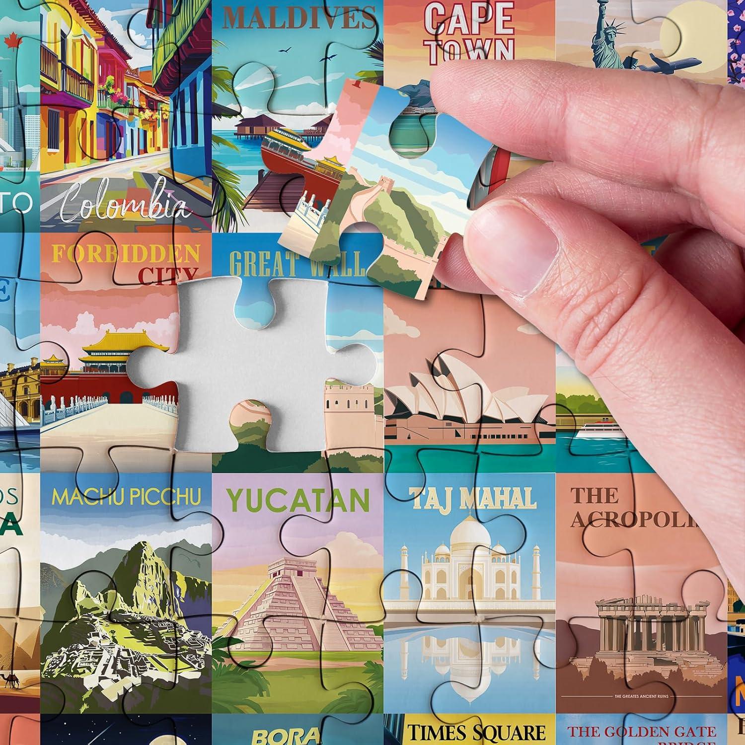 Rompecabezas de Viaje BBOLDIN 1000 Piezas Monumentos Mundiales