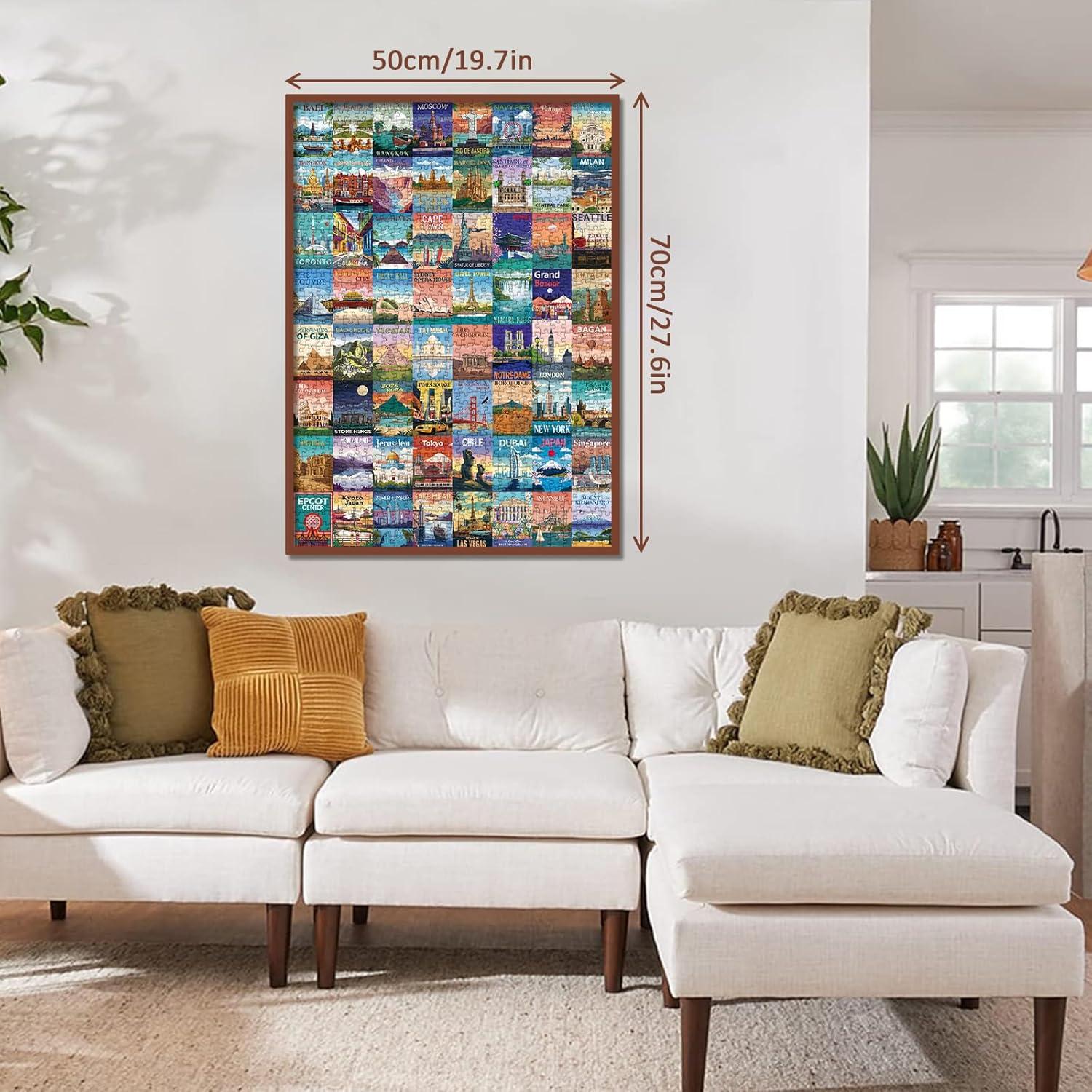 Rompecabezas de Viaje BBOLDIN 1000 Piezas Monumentos Mundiales