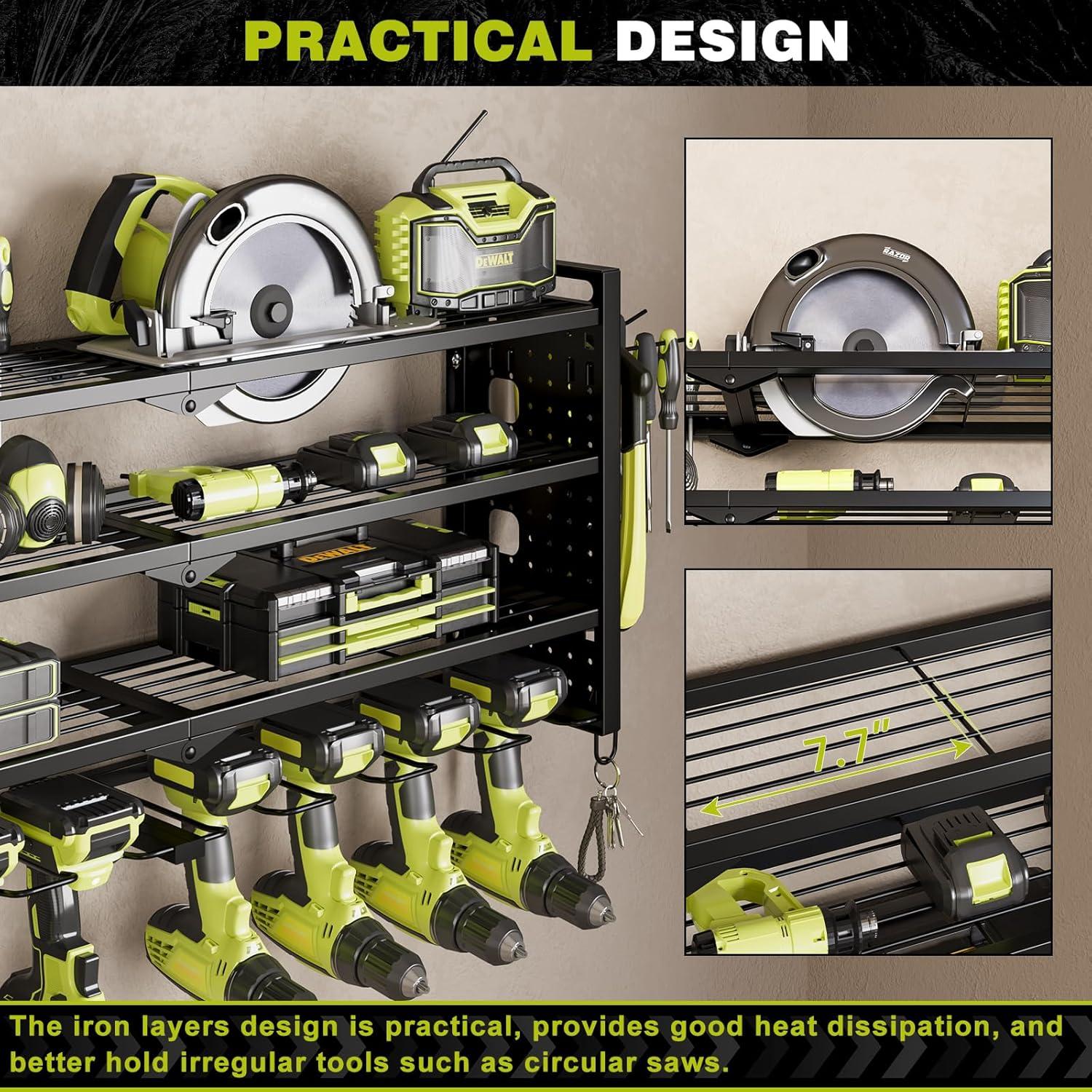 Organizador de Herramientas de Pared NattyDot 4 Capas Negro