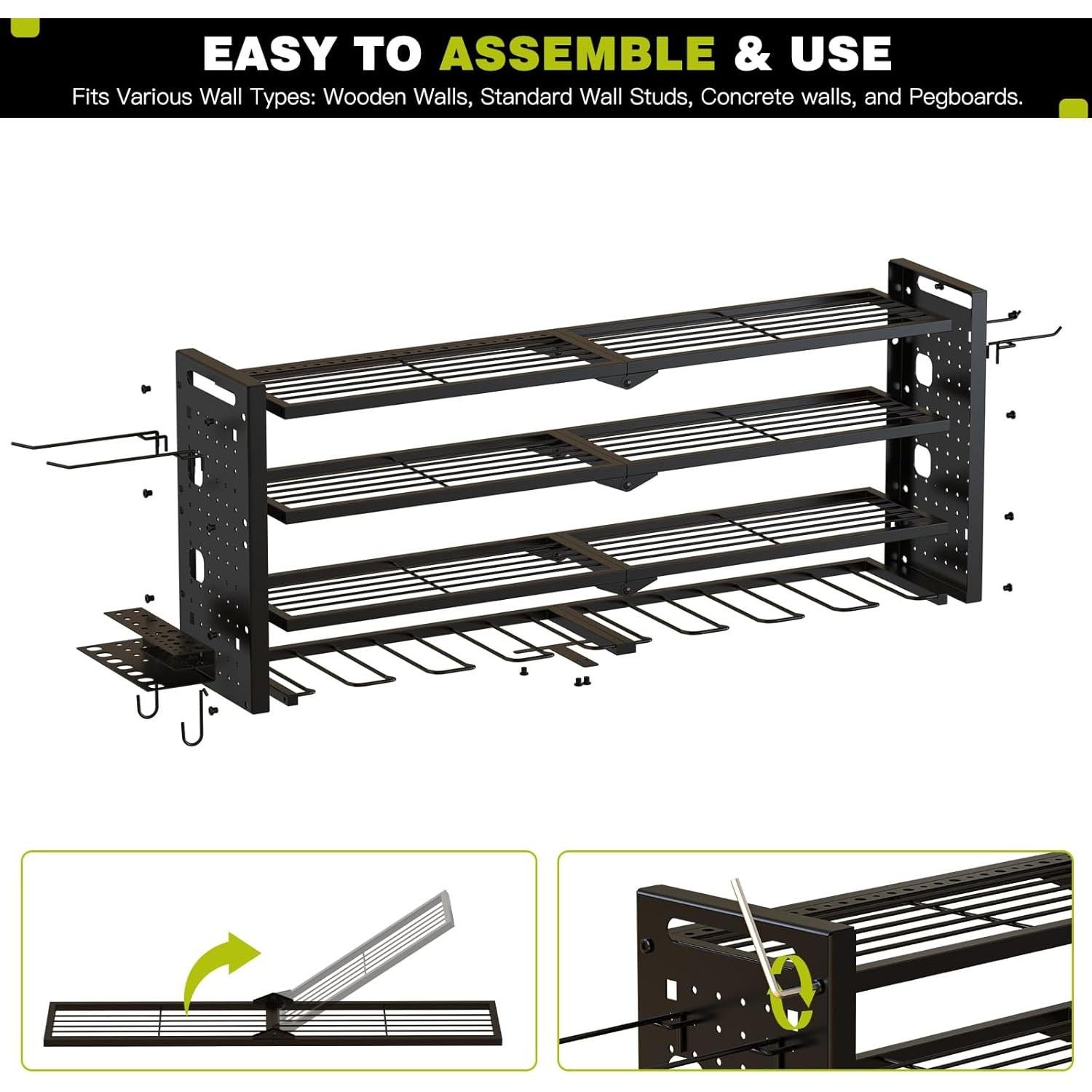 Organizador de Herramientas de Pared NattyDot 4 Capas Negro