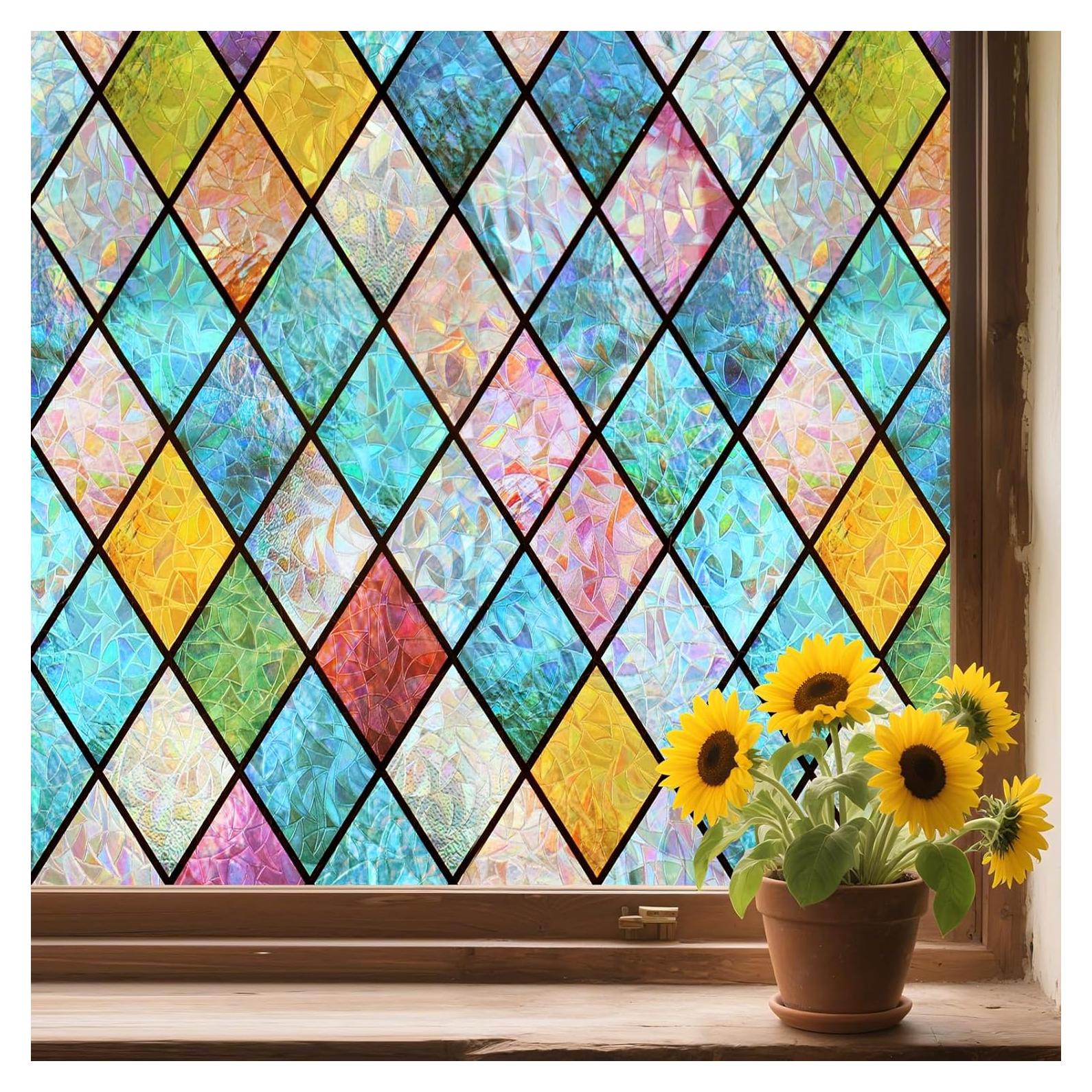 Película de Ventana 3D WPCTEV 44.5x198 cm Anti UV Privacidad