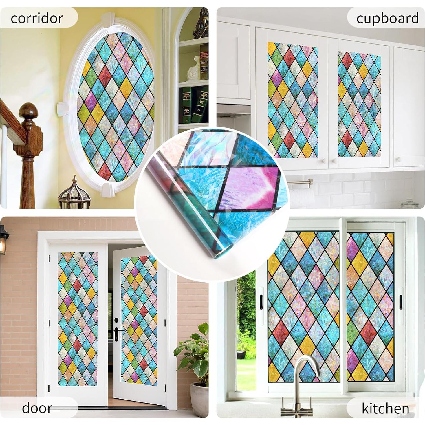 Película de Ventana 3D WPCTEV 44.5x198 cm Anti UV Privacidad