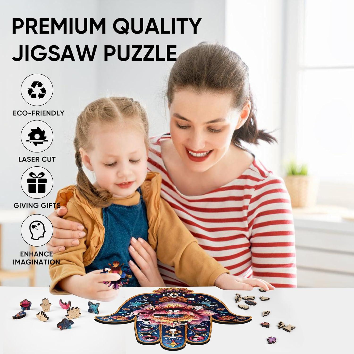 Rompecabezas de Madera Hamsa 200 Piezas 33.78x26.42cm