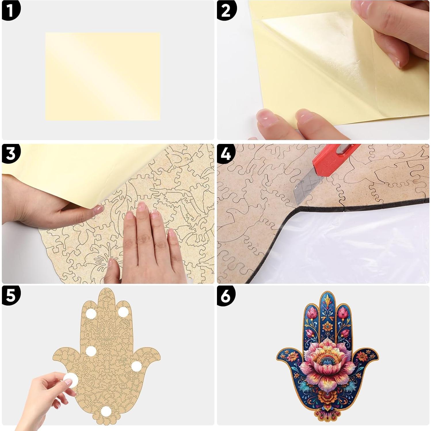 Rompecabezas de Madera Hamsa 200 Piezas 33.78x26.42cm