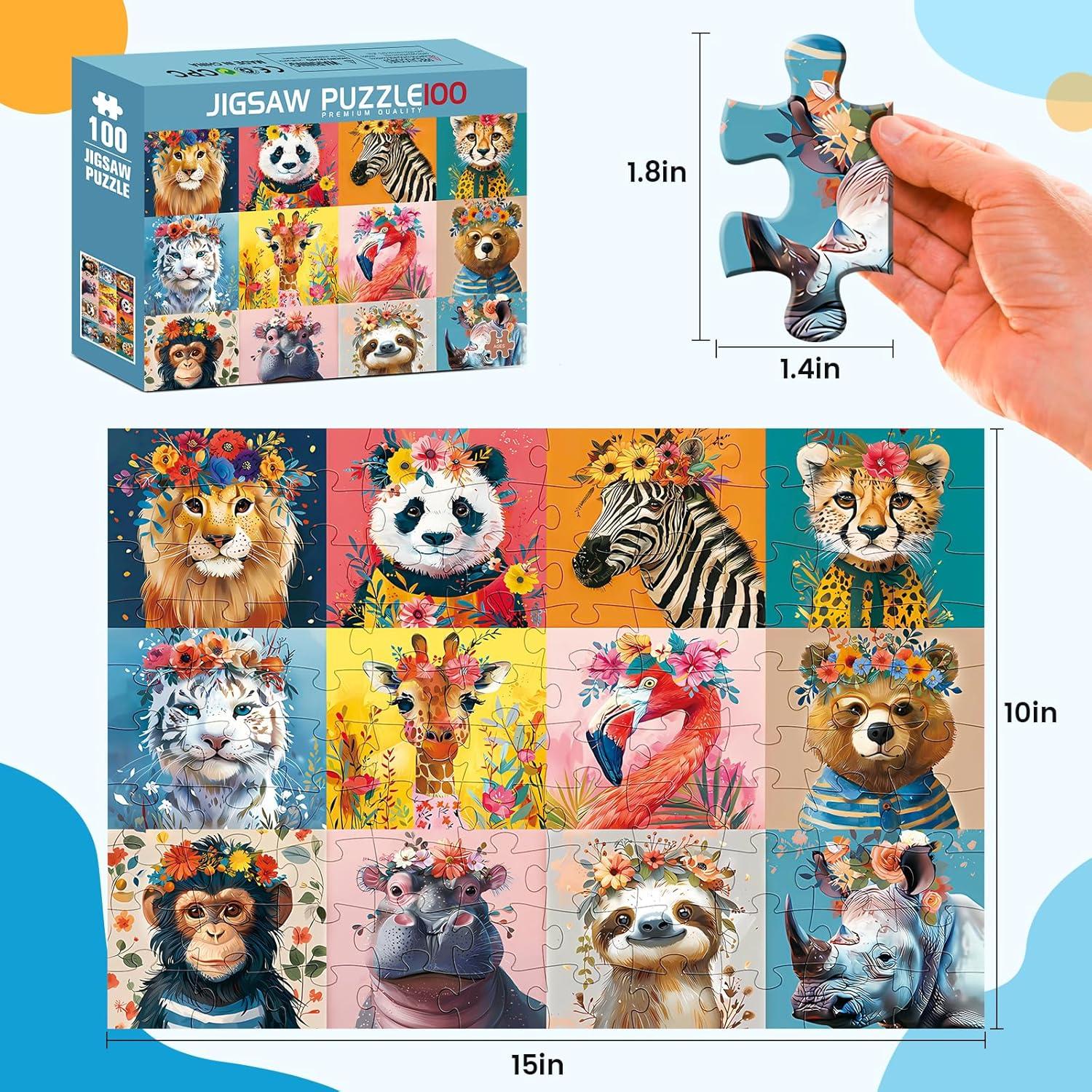 Rompecabezas de 100 Piezas para Niños MJYPHDM 38x25cm