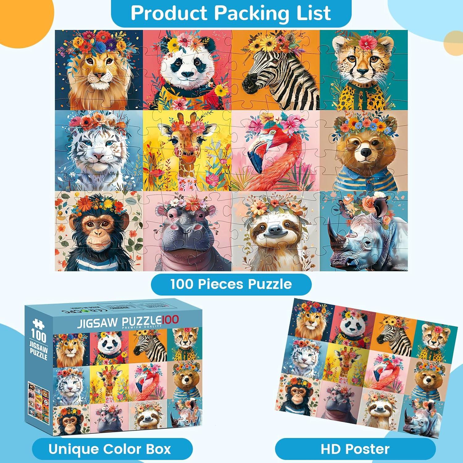 Rompecabezas de 100 Piezas para Niños MJYPHDM 38x25cm