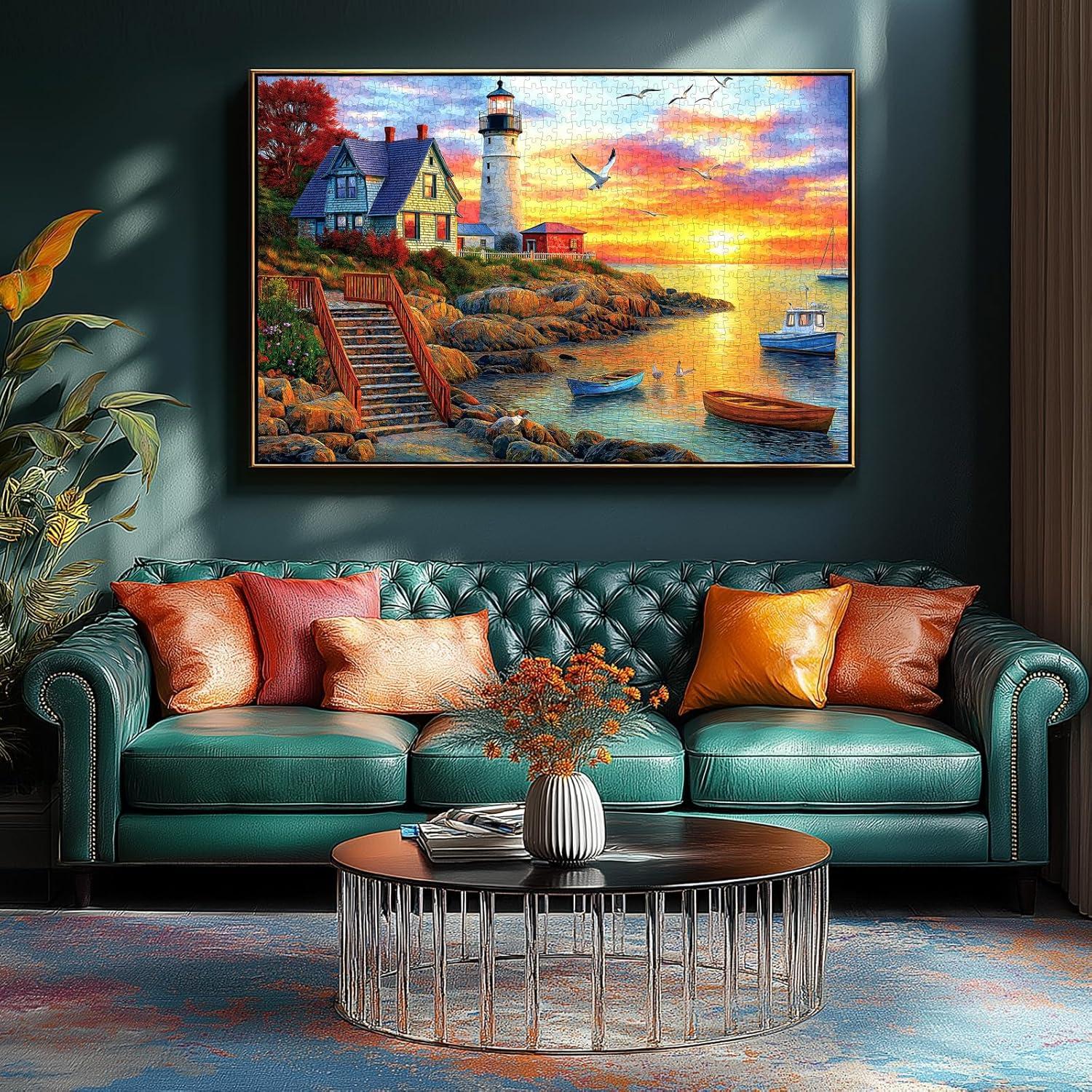 Rompecabezas Faro Atardecer 500 Piezas MINIWAN 53x38 cm