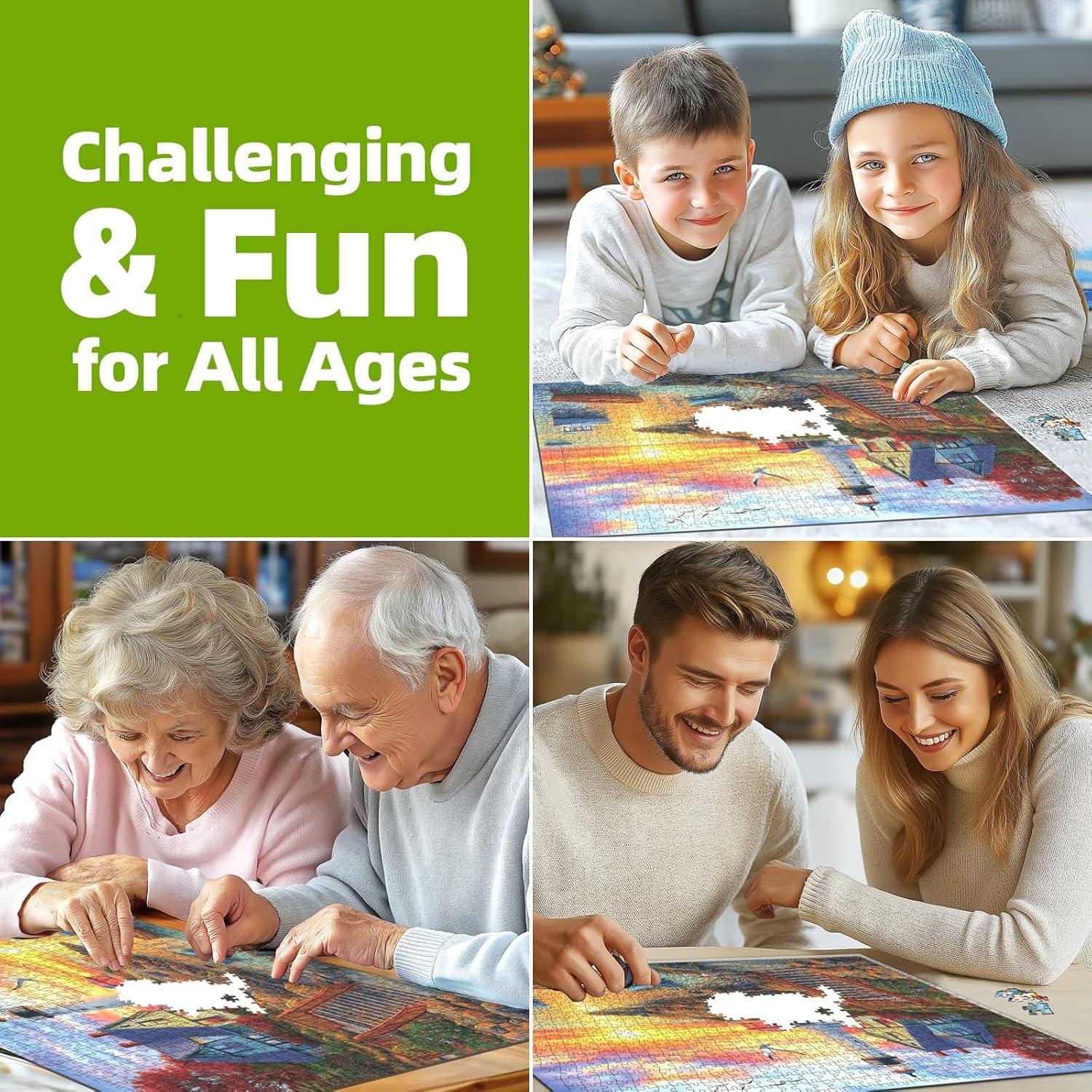 Rompecabezas Faro Atardecer 500 Piezas MINIWAN 53x38 cm