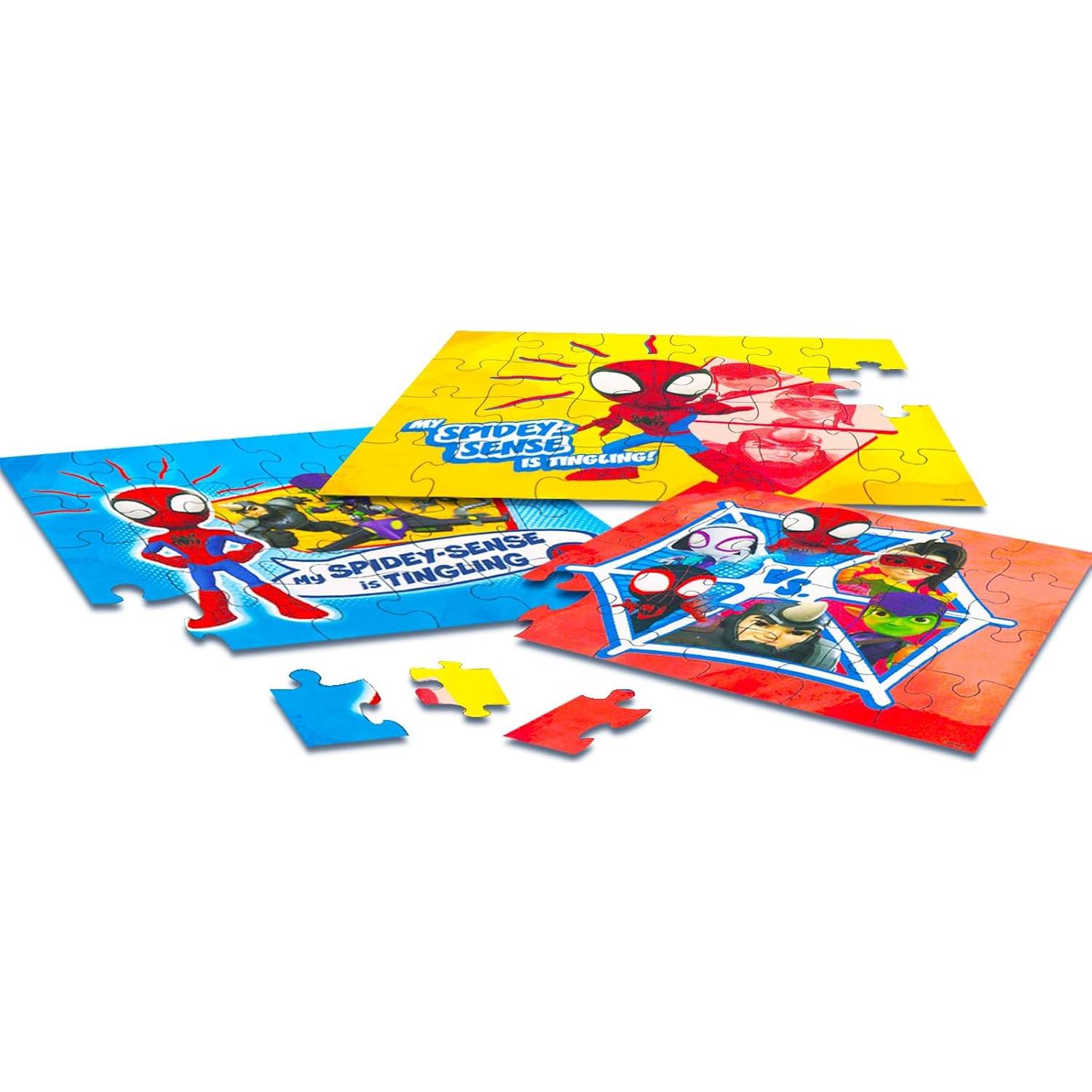 Conjunto de Rompecabezas Spidey y Amigos - 3 Piezas 24x cada uno