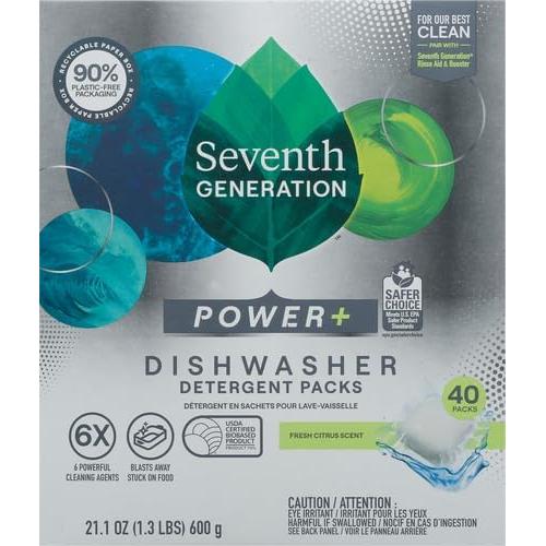 Detergente para Lavavajillas Seventh Generation 40 Unidades Cítricos
