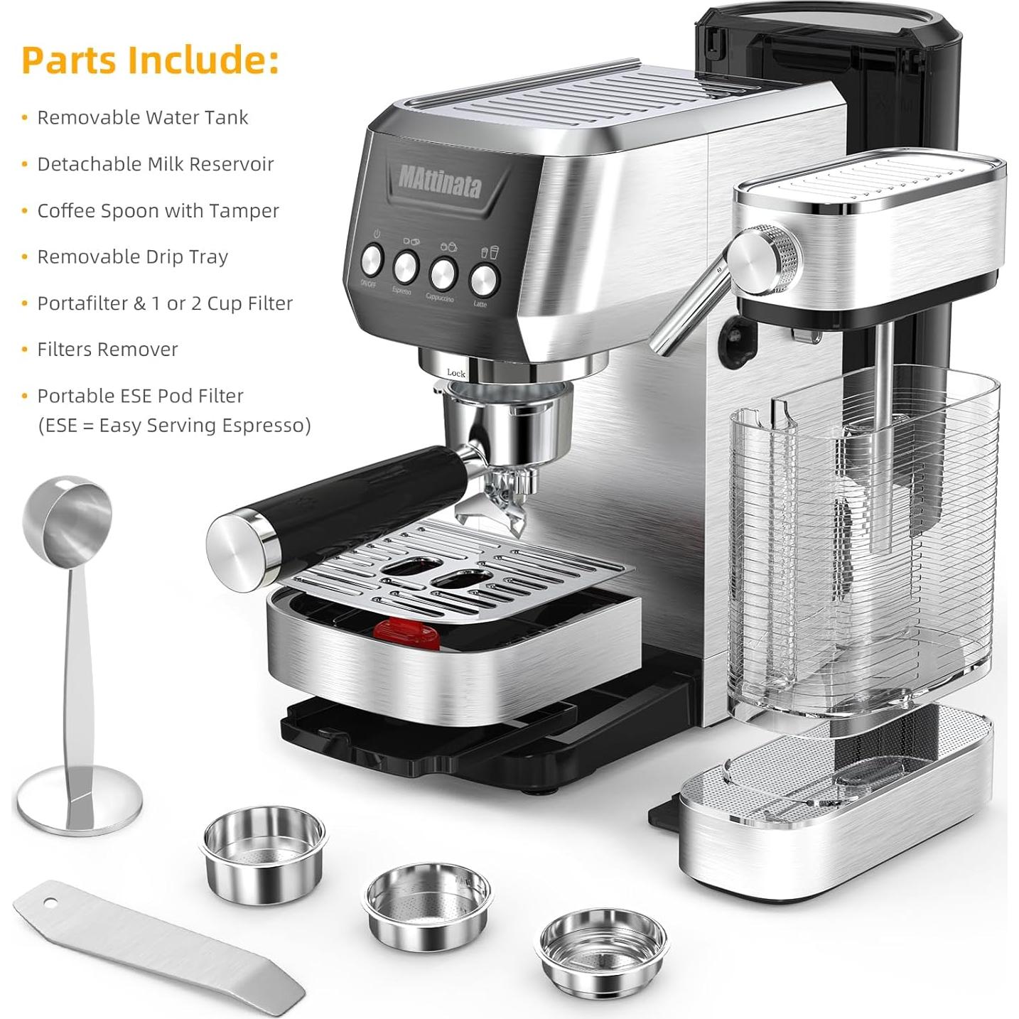 Máquina de Espresso MAttinata Mattino Ultra 20 Bar con Espumador