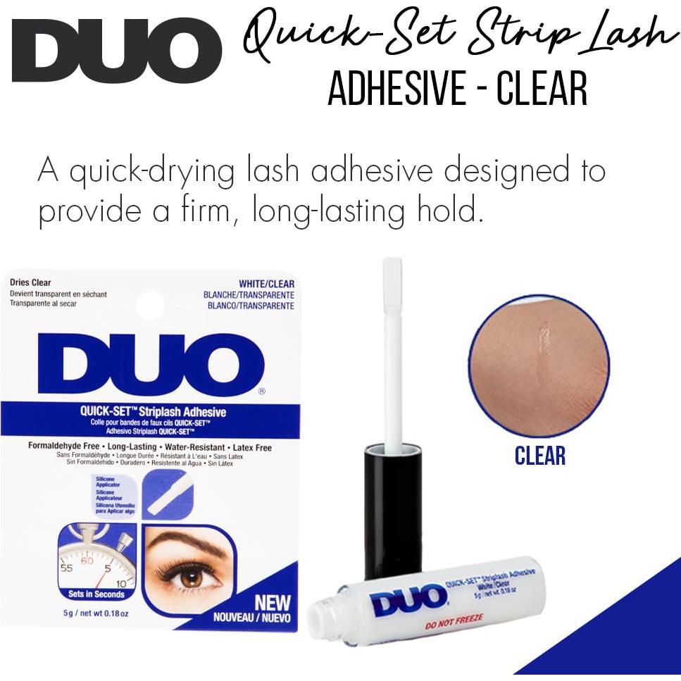 Adhesivo para Pestañas DUO Transparente 5.1 g - Secado Rápido