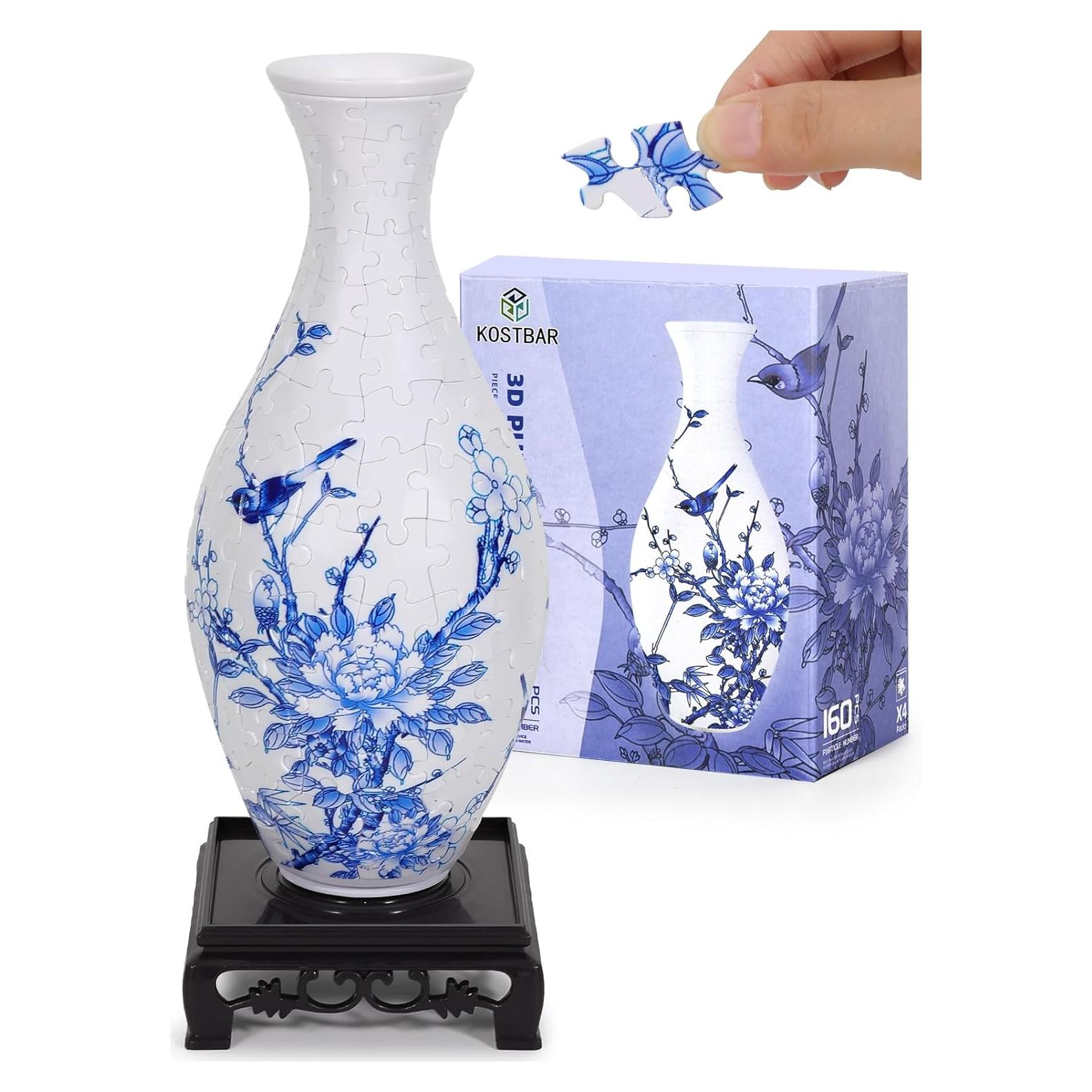 Rompecabezas 3D Jarrón de Flores KOSTBAR 160 Piezas