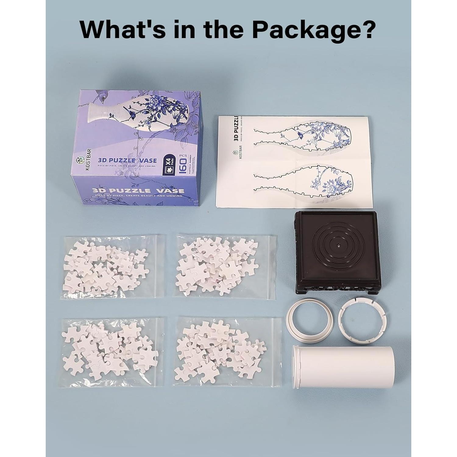 Rompecabezas 3D Jarrón de Flores KOSTBAR 160 Piezas