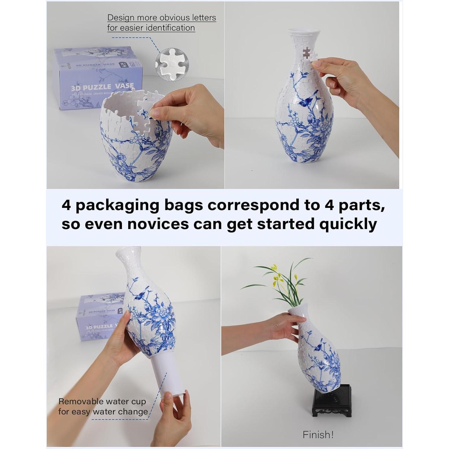 Rompecabezas 3D Jarrón de Flores KOSTBAR 160 Piezas