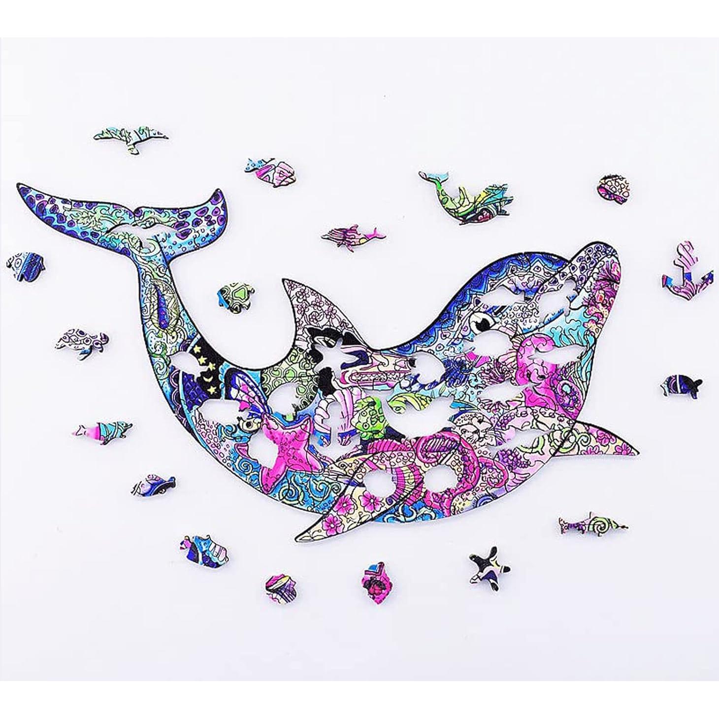 Rompecabezas de Madera Wetufin 200 Piezas Delfines Grande