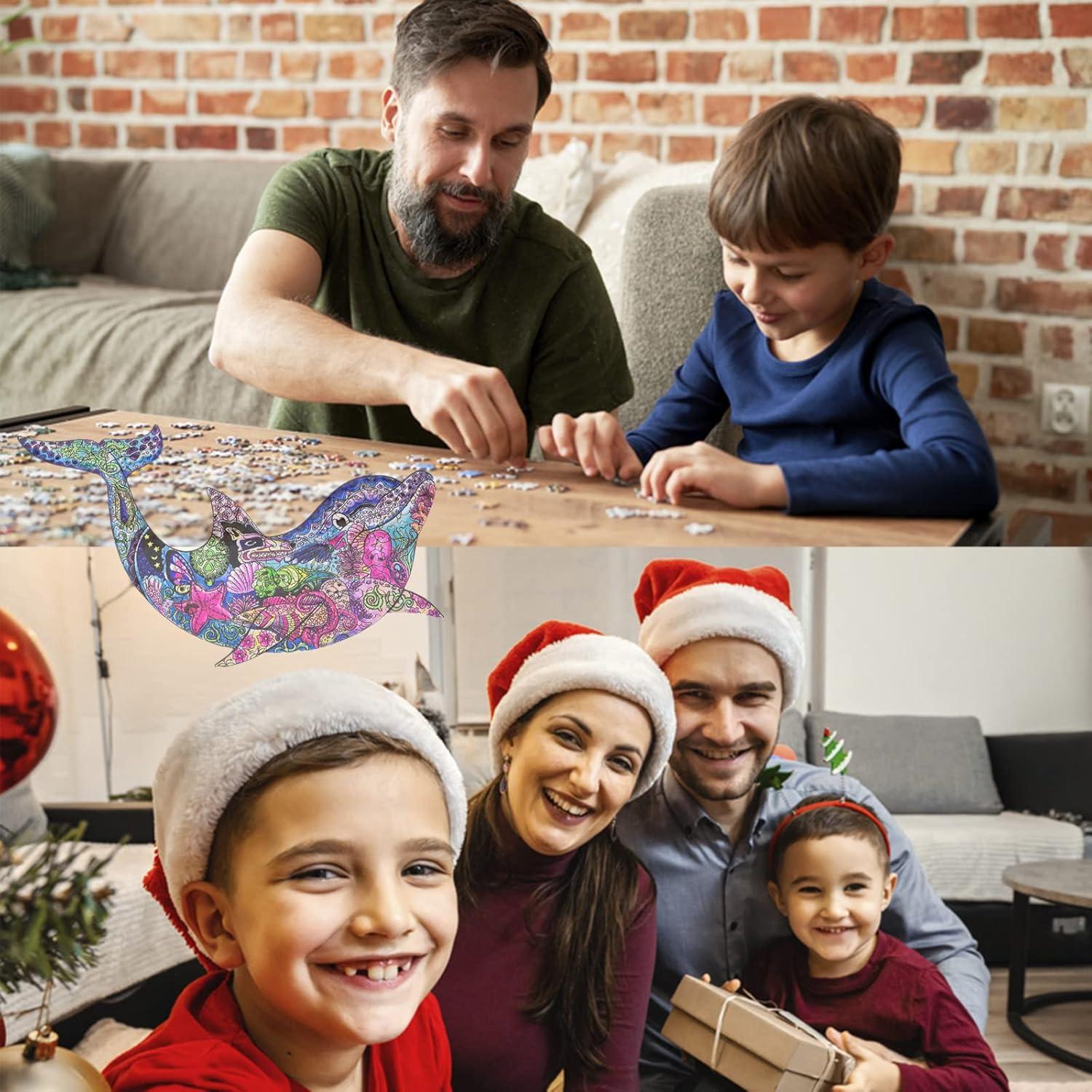 Rompecabezas de Madera Wetufin 200 Piezas Delfines Grande