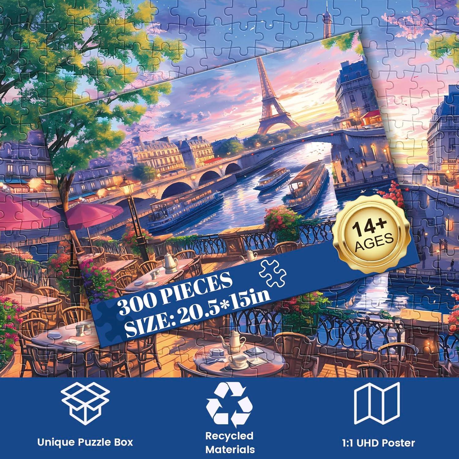 Rompecabezas de 300 Piezas Nitktaiais París en Flor 52x38 cm