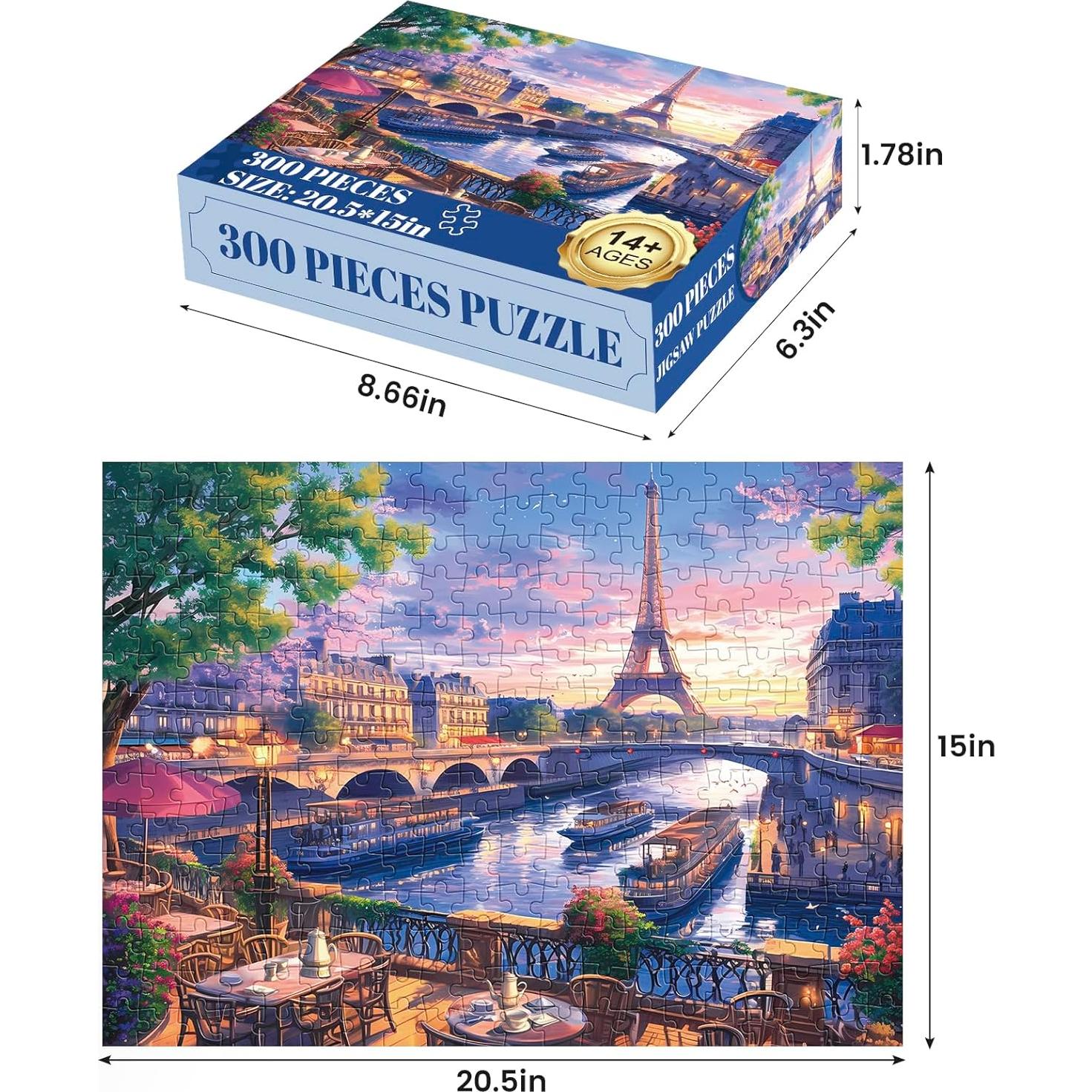 Rompecabezas de 300 Piezas Nitktaiais París en Flor 52x38 cm