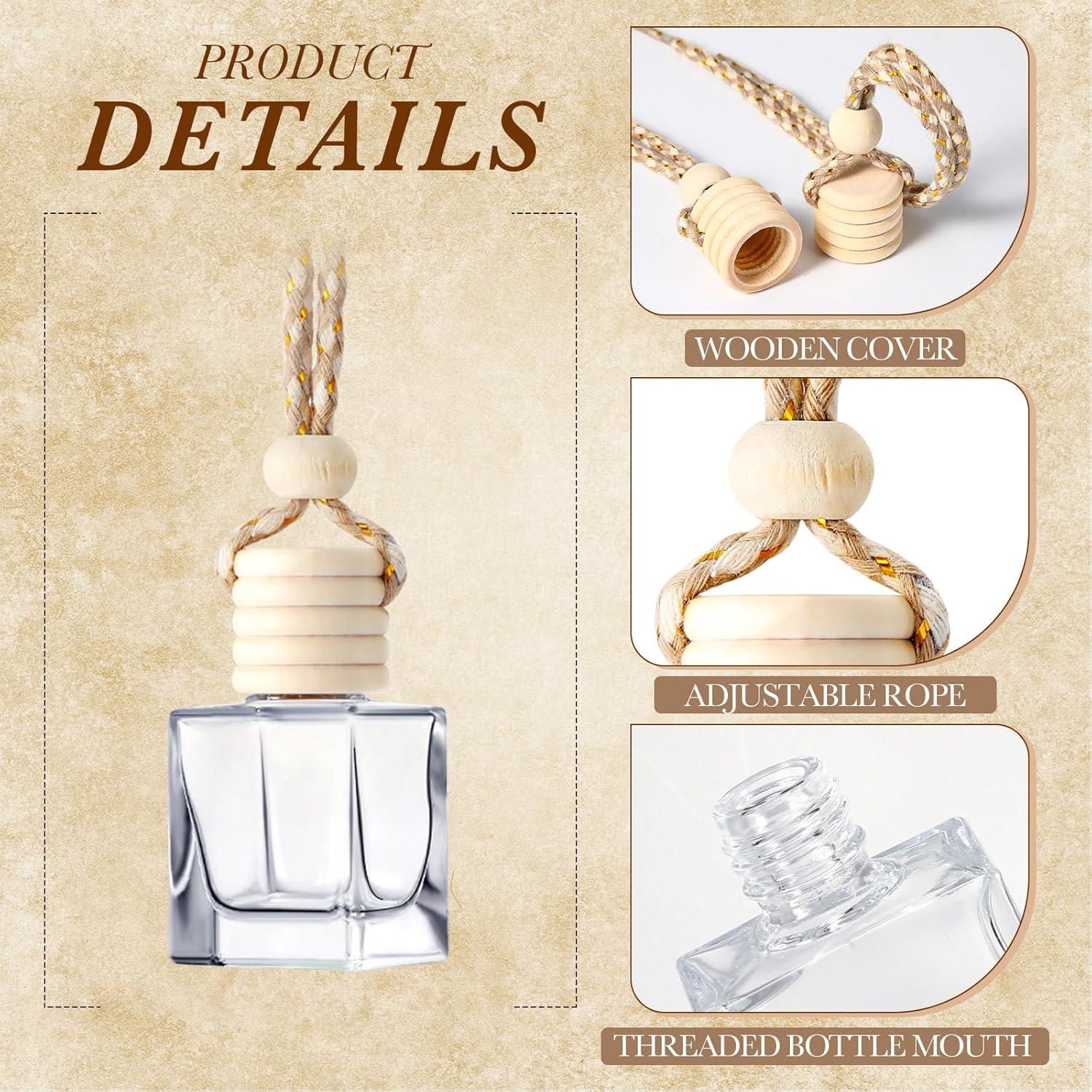 200 Botellas Difusoras de Vidrio BBTO 10ml con Tapa de Madera