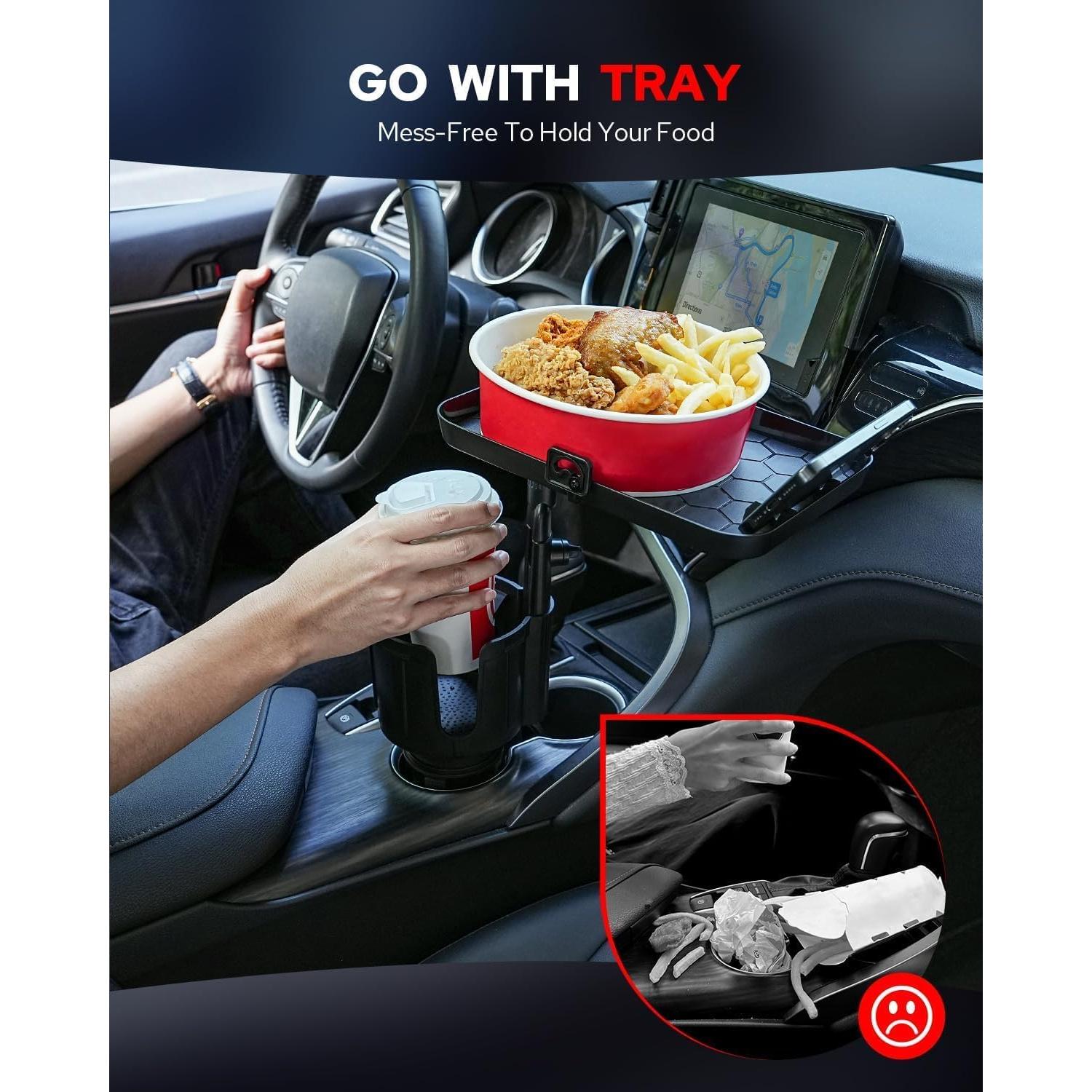 Bandeja Soporte para Tazas de Coche ANONEMOTO 24.1 cm Ajustable