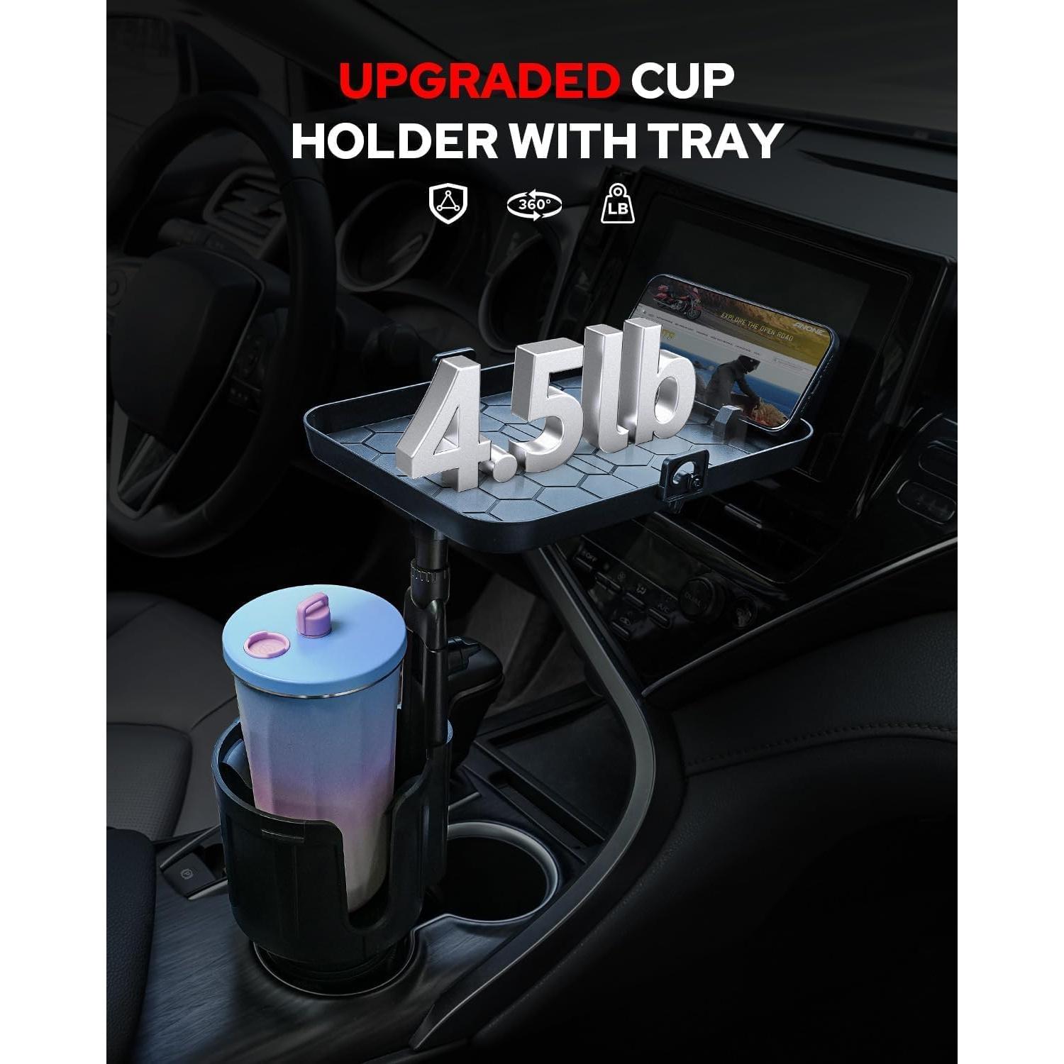 Bandeja Soporte para Tazas de Coche ANONEMOTO 24.1 cm Ajustable