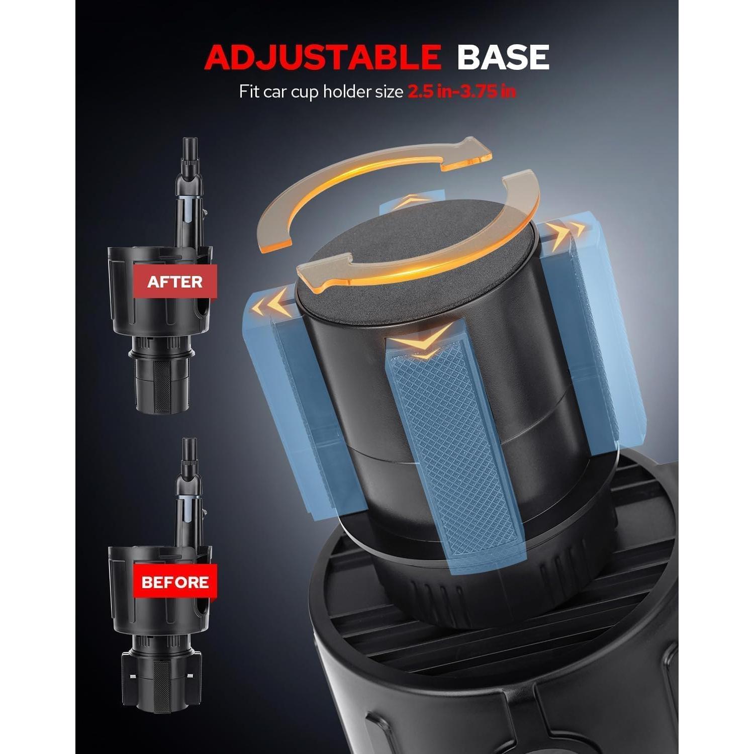 Bandeja Soporte para Tazas de Coche ANONEMOTO 24.1 cm Ajustable