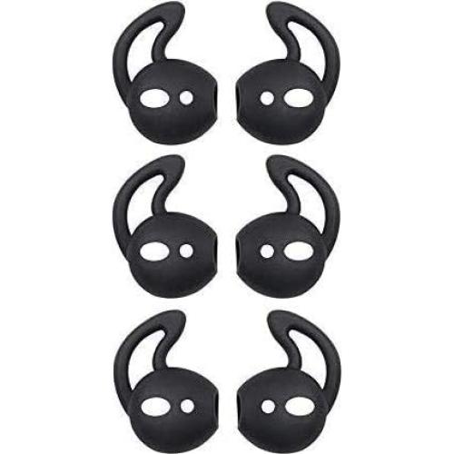 Cubiertas de Ganchos BLLQ para Auriculares Air Pods - 3 Pares Negros